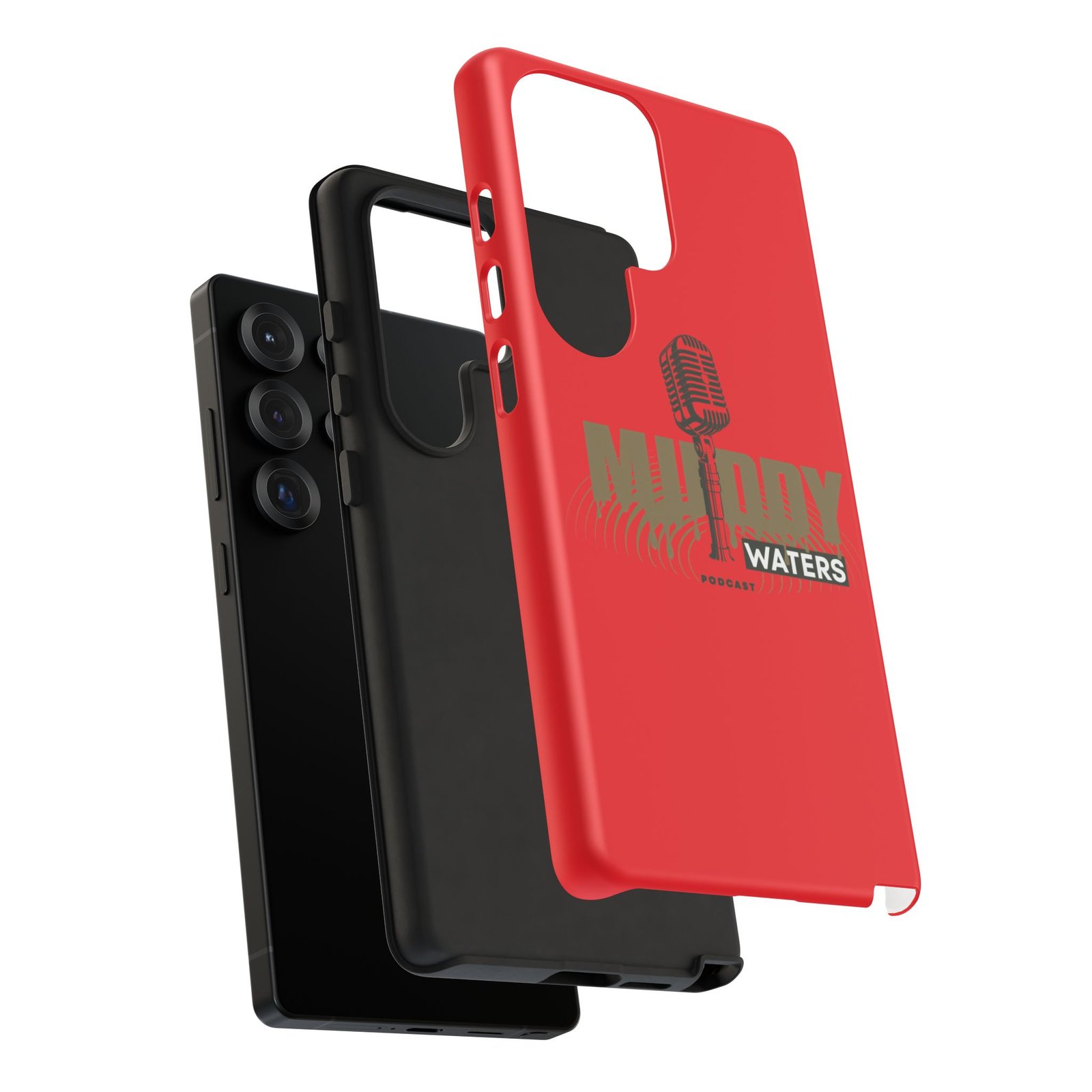 Muddy Waters Podcast Tough Phone Case – Retro Microphone Design - Image 221