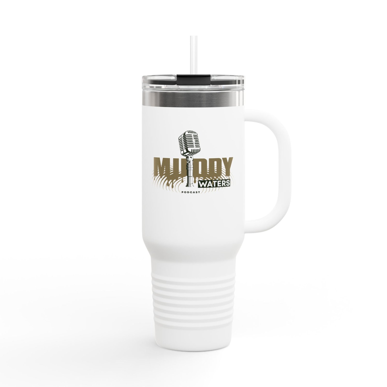 40oz Insulated Travel Mug – Muddy Waters Podcast Stainless Tumbler - Image 2