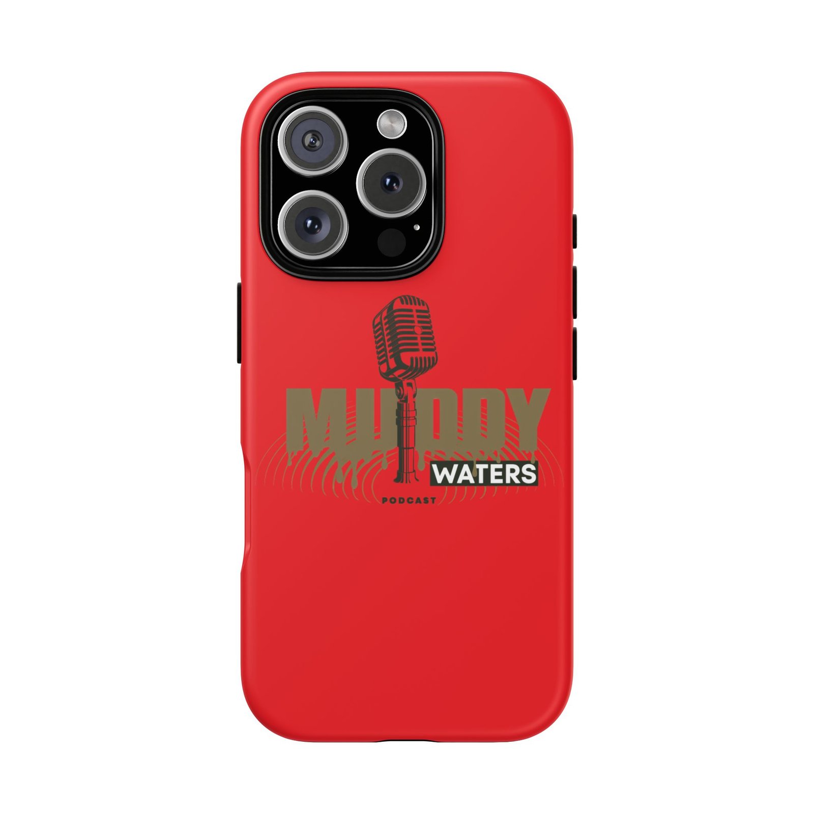 Muddy Waters Podcast Tough Phone Case – Retro Microphone Design - Image 172