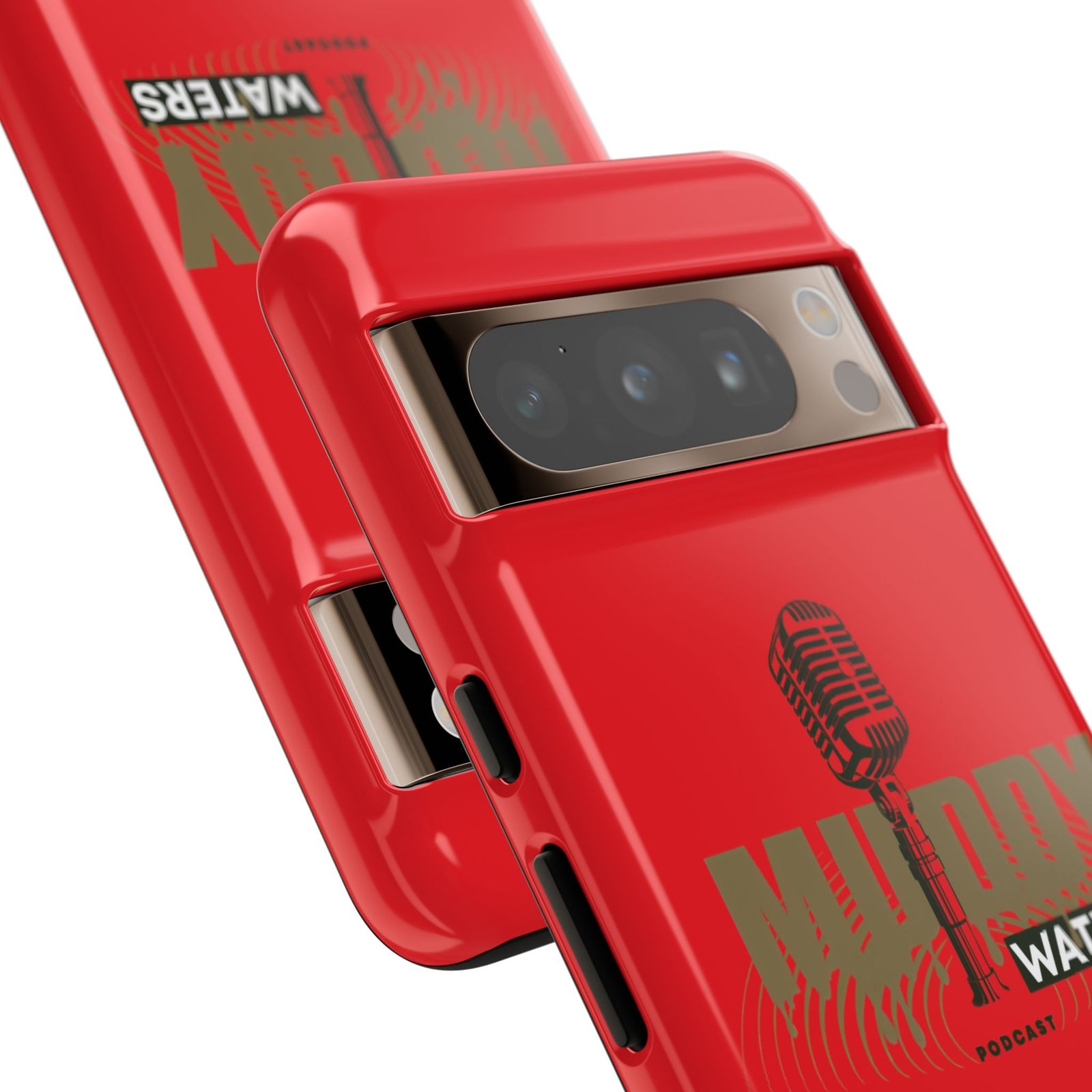 Muddy Waters Podcast Tough Phone Case – Retro Microphone Design - Image 137