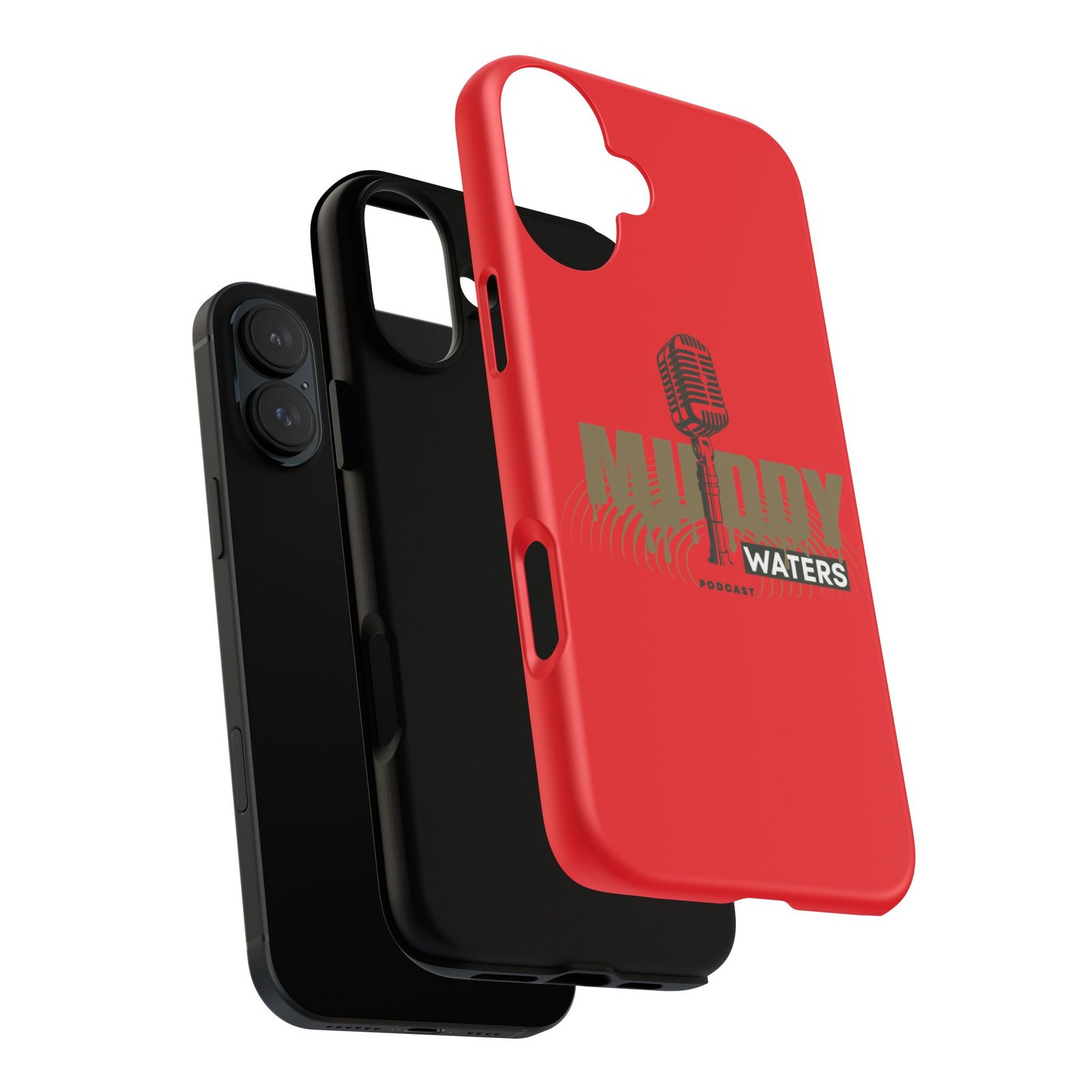 Muddy Waters Podcast Tough Phone Case – Retro Microphone Design - Image 166