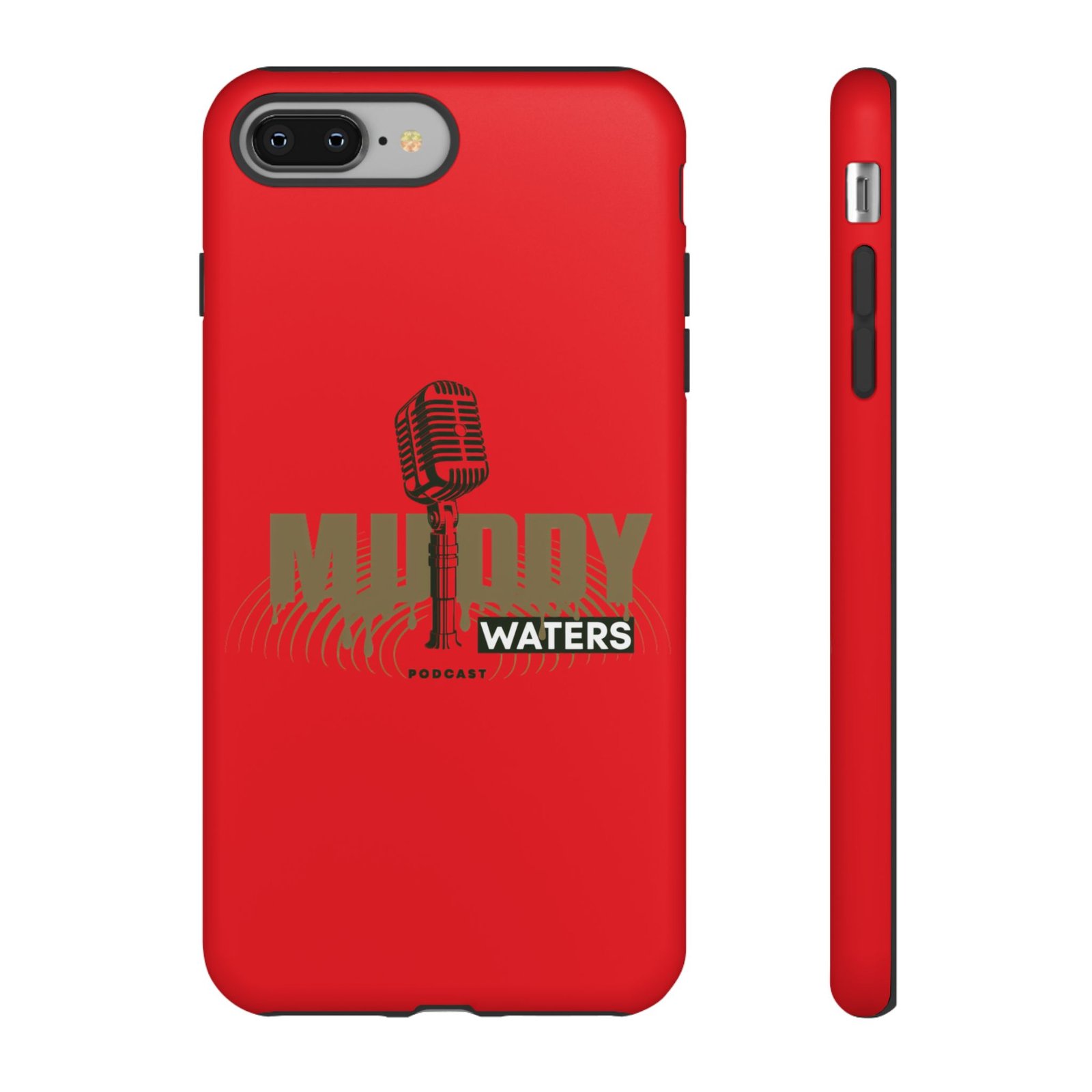 Muddy Waters Podcast Tough Phone Case – Retro Microphone Design - Image 4