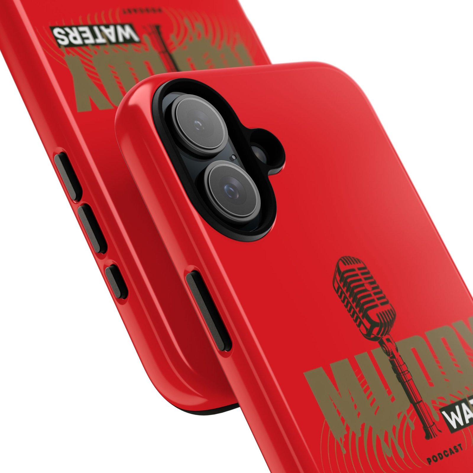 Muddy Waters Podcast Tough Phone Case – Retro Microphone Design - Image 161