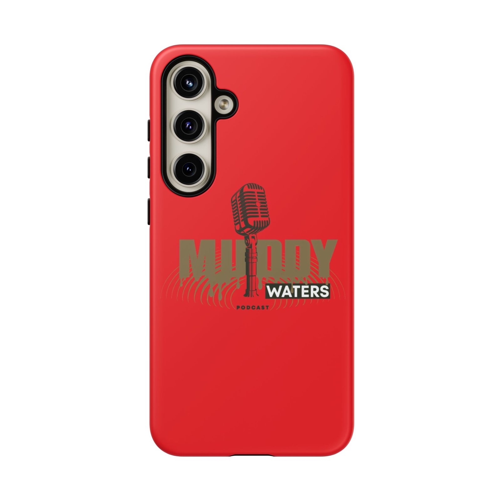 Muddy Waters Podcast Tough Phone Case – Retro Microphone Design - Image 124