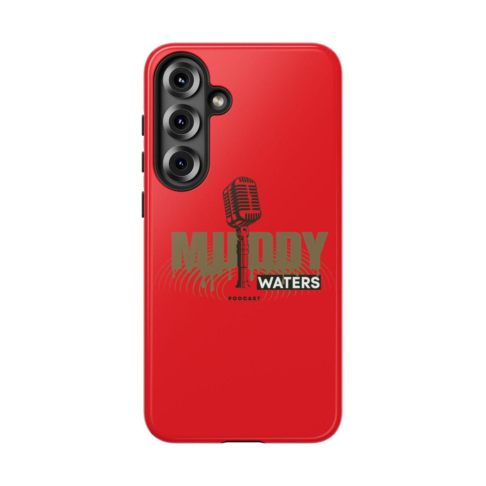 Muddy Waters Podcast Tough Phone Case – Retro Microphone Design - Image 206