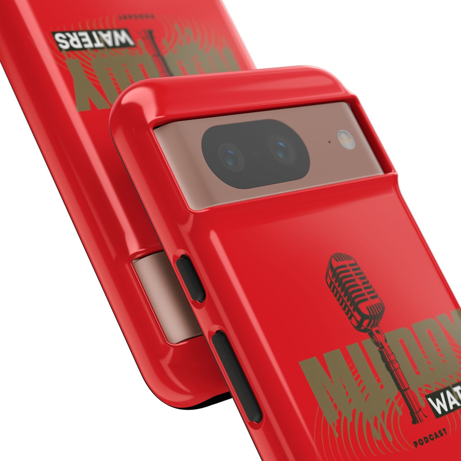 Muddy Waters Podcast Tough Phone Case – Retro Microphone Design - Image 145