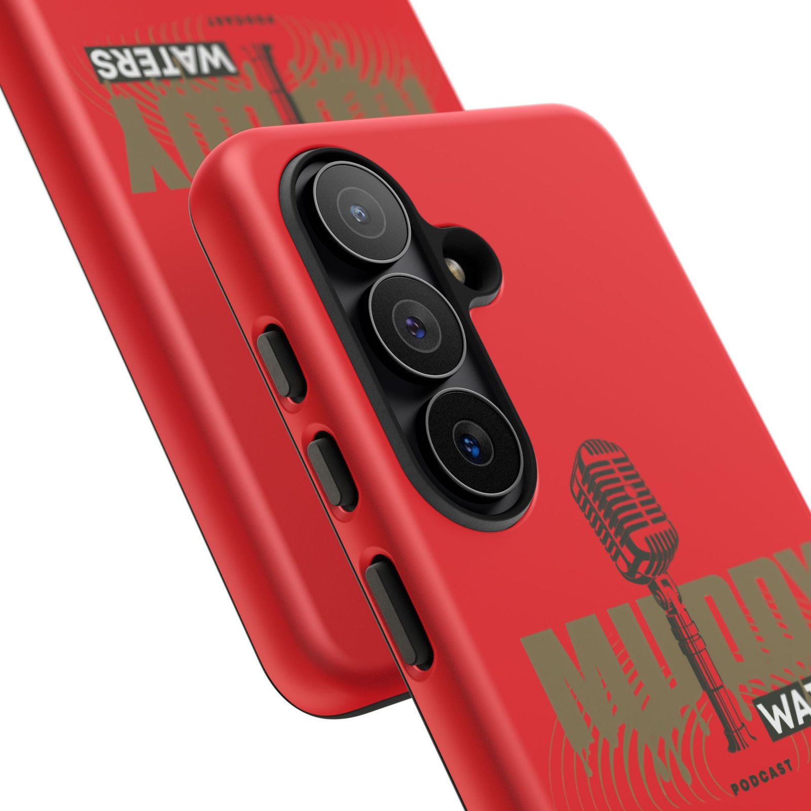 Muddy Waters Podcast Tough Phone Case – Retro Microphone Design - Image 233
