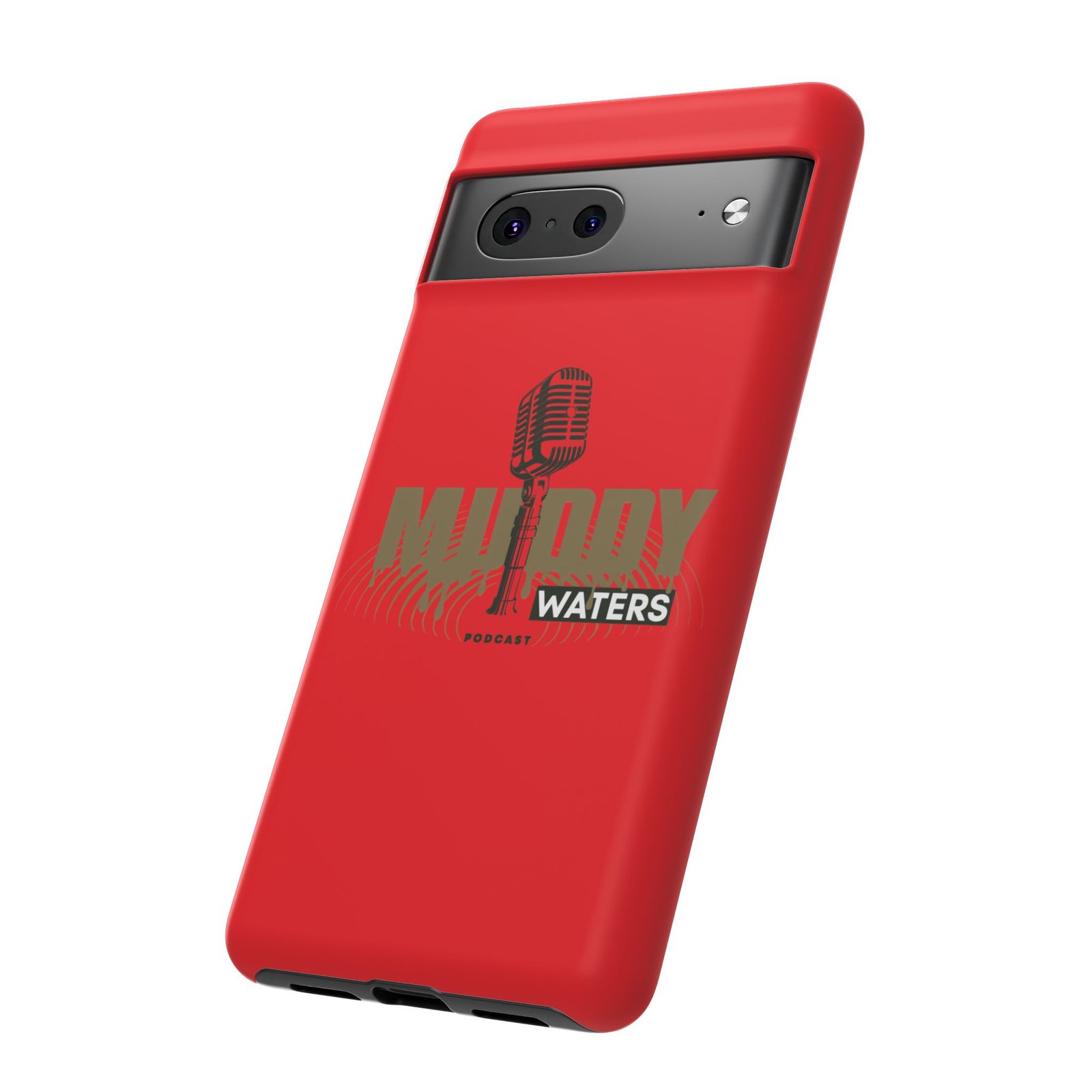 Muddy Waters Podcast Tough Phone Case – Retro Microphone Design - Image 83