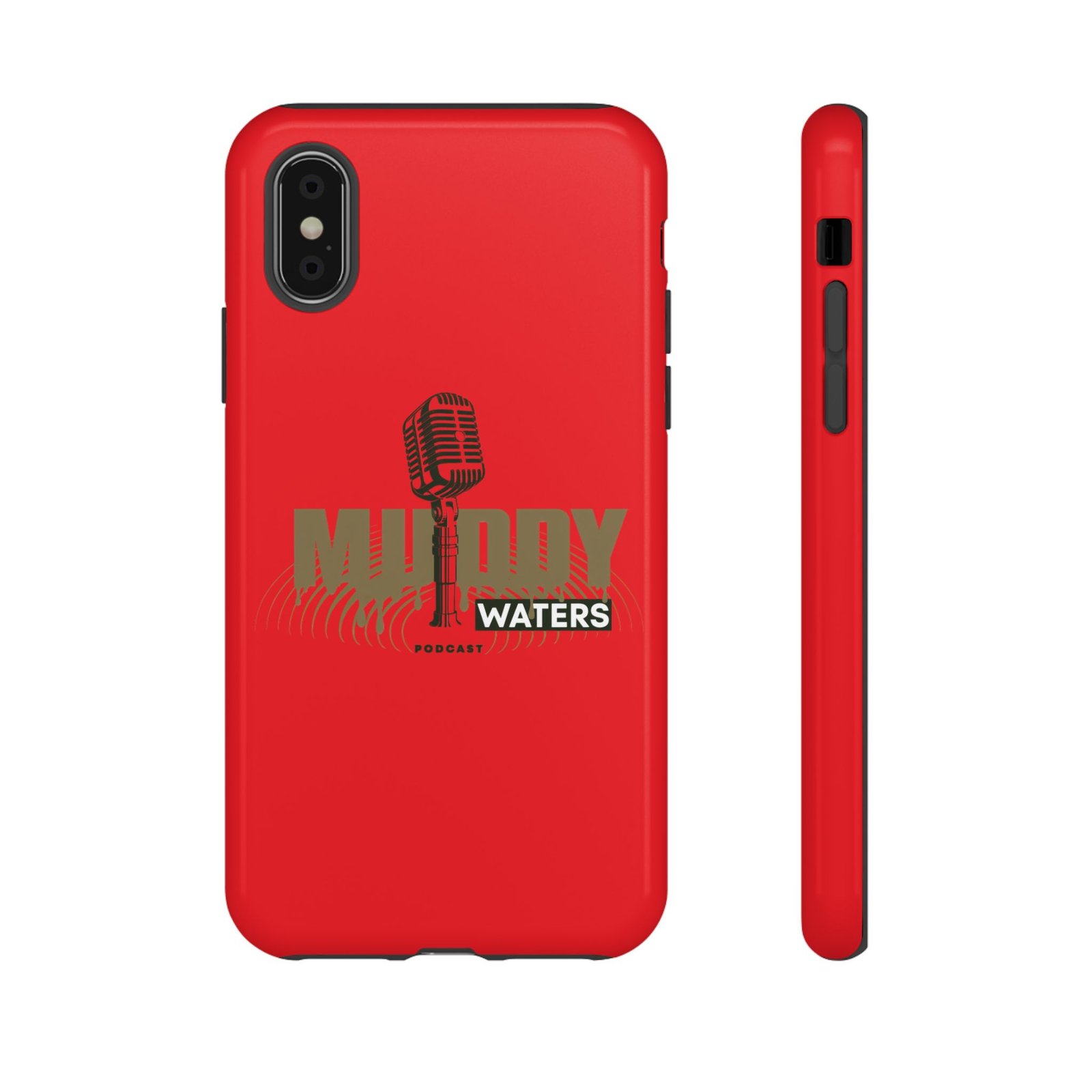 Muddy Waters Podcast Tough Phone Case – Retro Microphone Design - Image 9