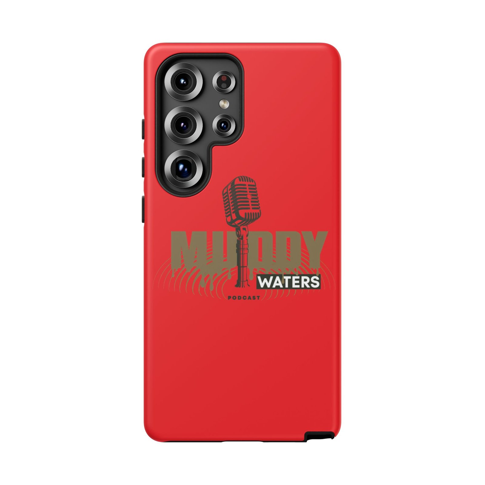 Muddy Waters Podcast Tough Phone Case – Retro Microphone Design - Image 218
