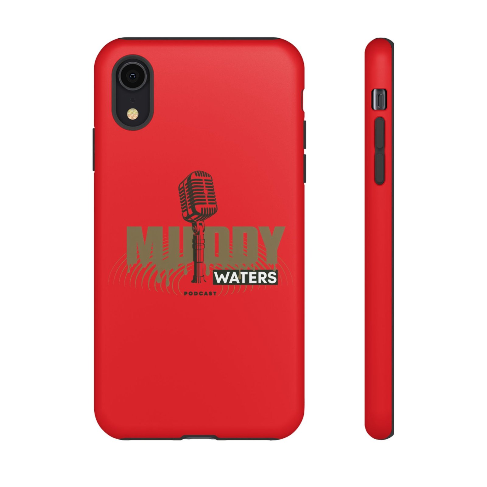 Muddy Waters Podcast Tough Phone Case – Retro Microphone Design - Image 8