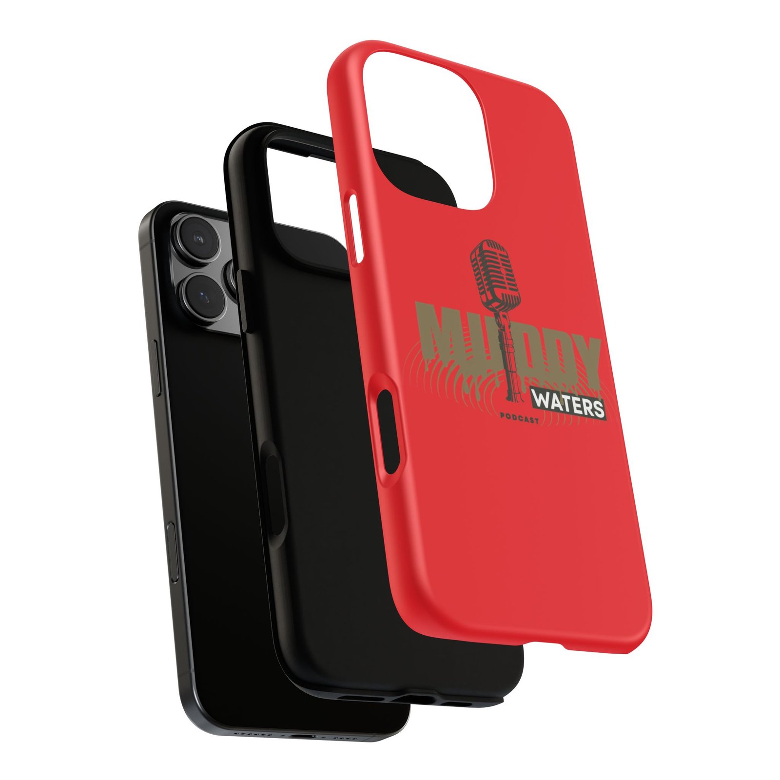 Muddy Waters Podcast Tough Phone Case – Retro Microphone Design - Image 178