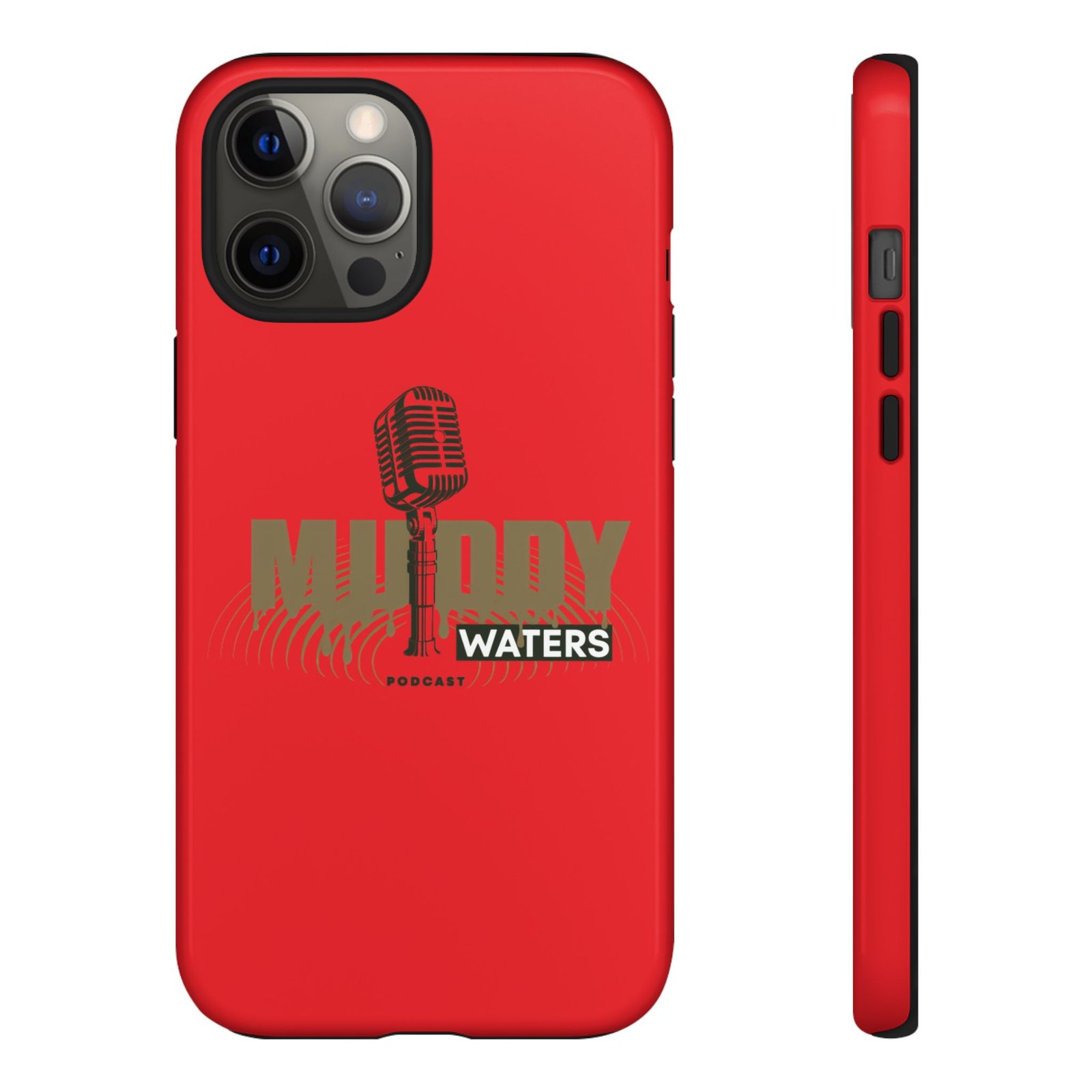 Muddy Waters Podcast Tough Phone Case – Retro Microphone Design - Image 24