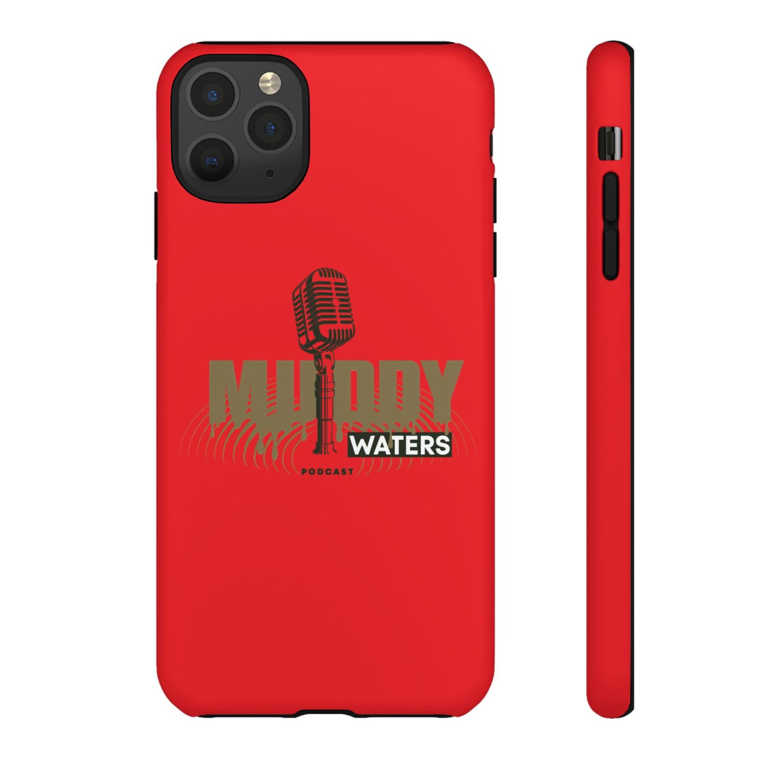 Muddy Waters Podcast Tough Phone Case – Retro Microphone Design - Image 18