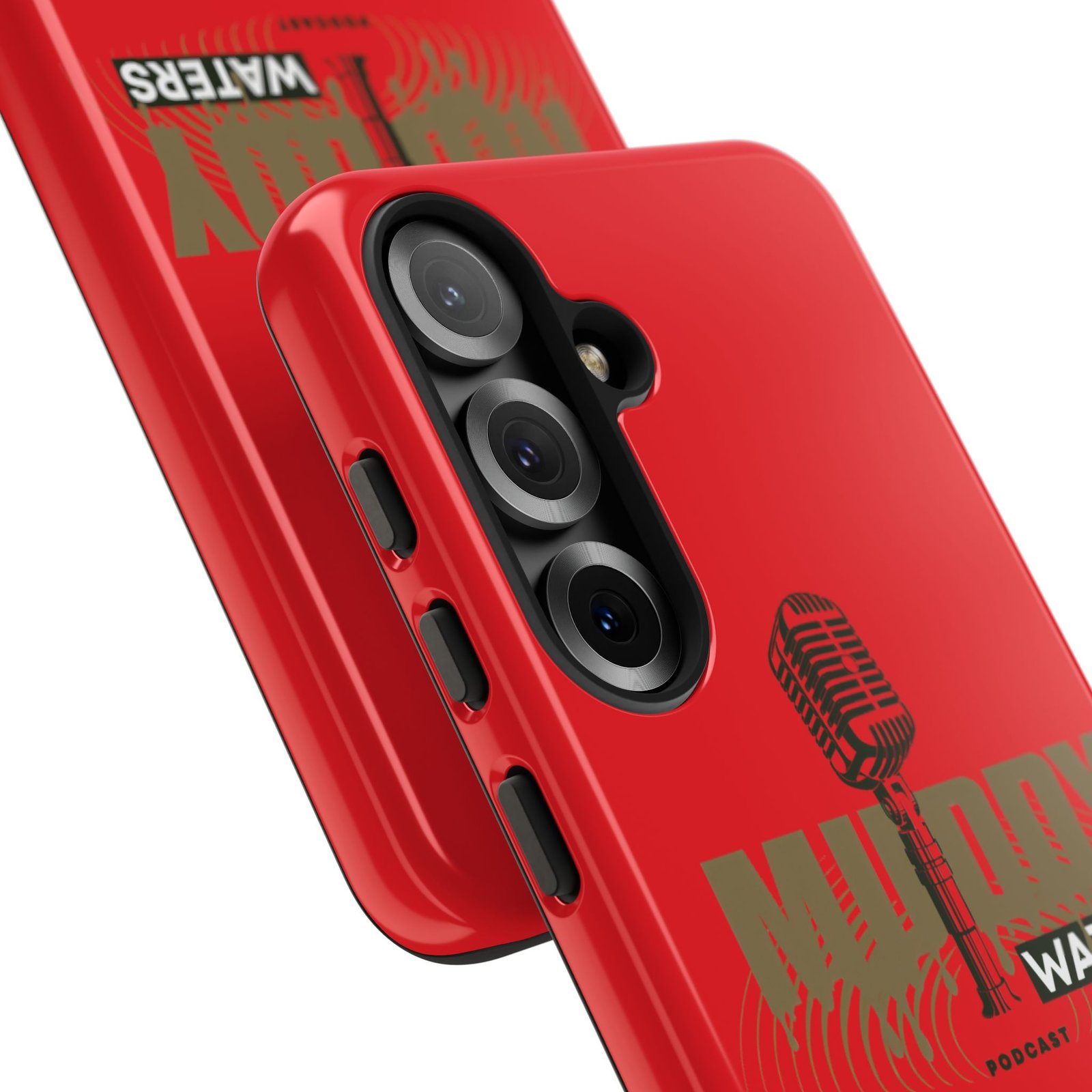 Muddy Waters Podcast Tough Phone Case – Retro Microphone Design - Image 199