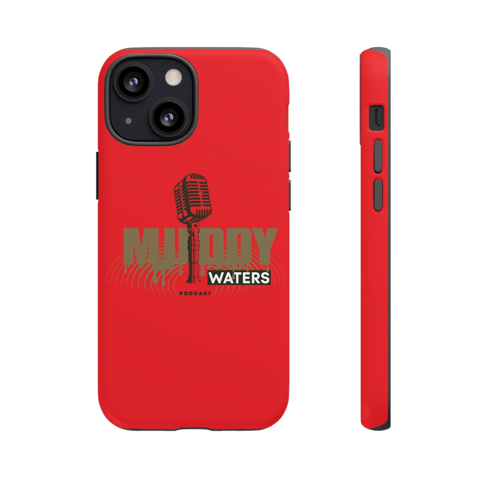 Muddy Waters Podcast Tough Phone Case – Retro Microphone Design - Image 32