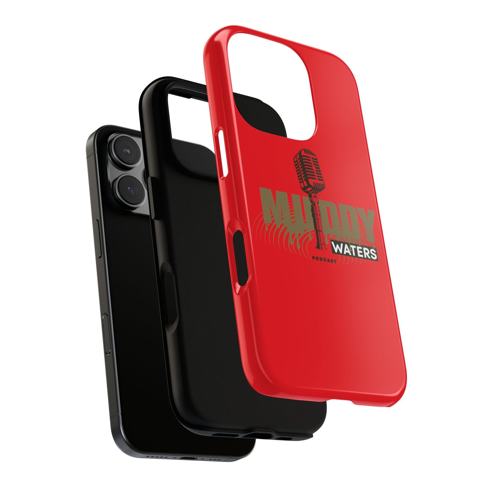 Muddy Waters Podcast Tough Phone Case – Retro Microphone Design - Image 170