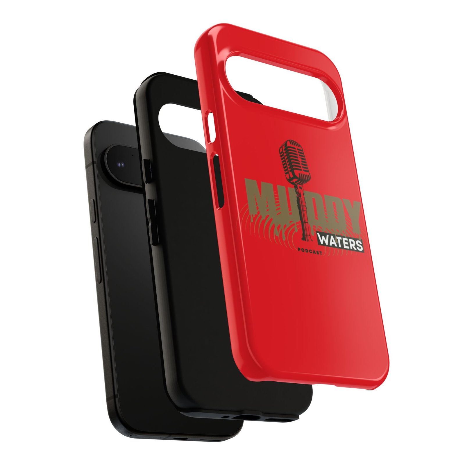 Muddy Waters Podcast Tough Phone Case – Retro Microphone Design - Image 182
