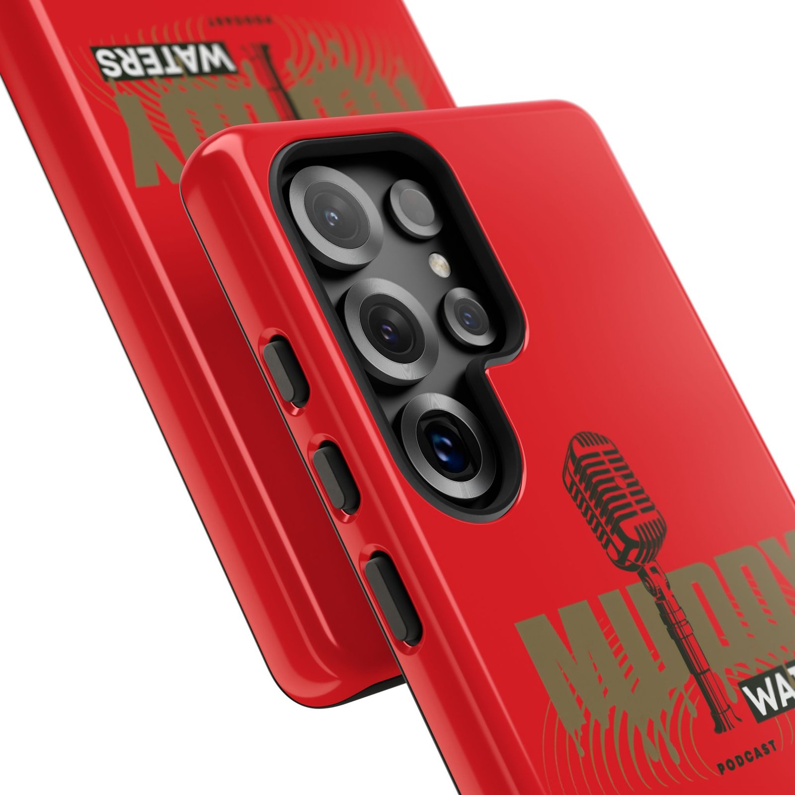 Muddy Waters Podcast Tough Phone Case – Retro Microphone Design - Image 215