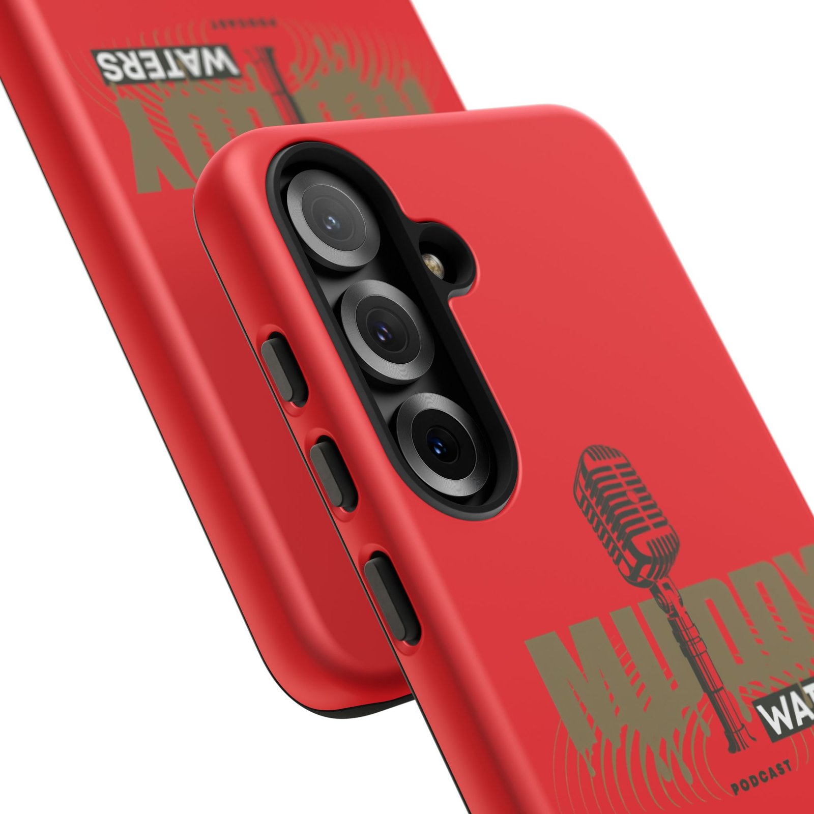 Muddy Waters Podcast Tough Phone Case – Retro Microphone Design - Image 211