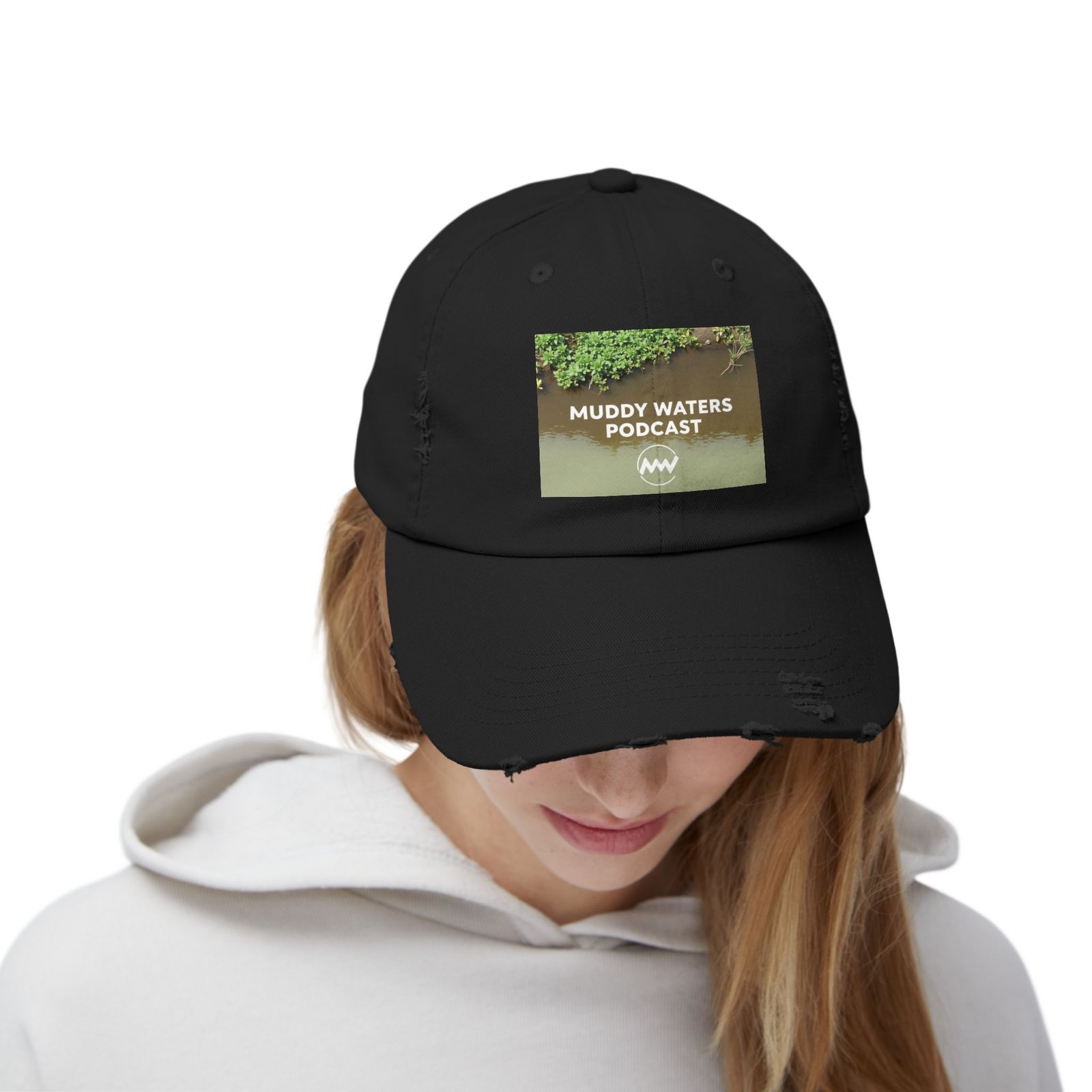 Muddy Waters Podcast Distressed Cap - Unisex Adjustable Hat for Casual Outings - Image 4