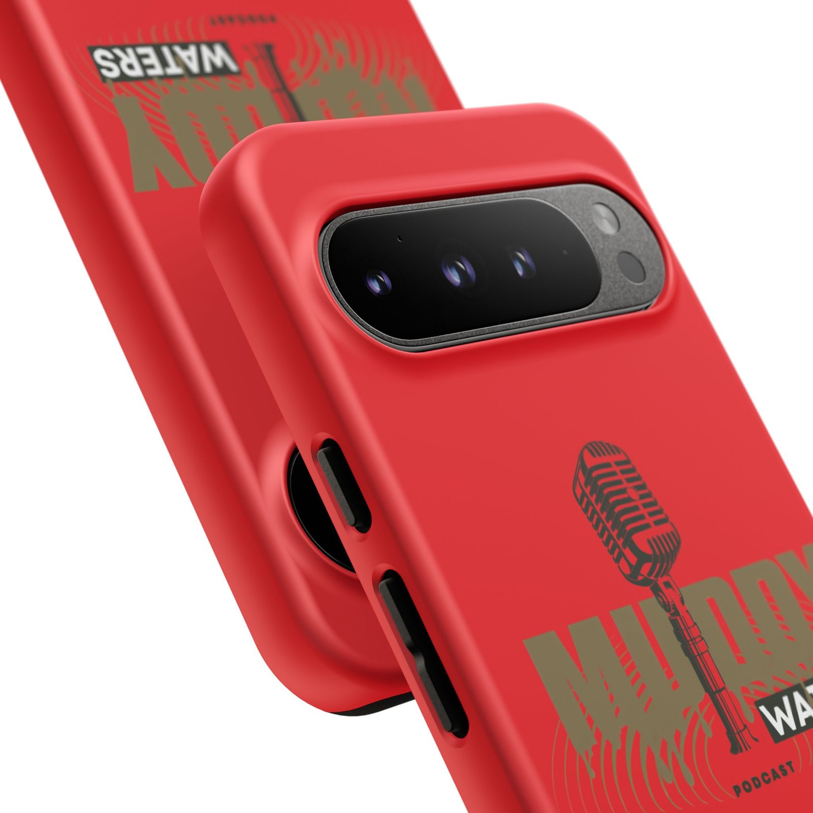 Muddy Waters Podcast Tough Phone Case – Retro Microphone Design - Image 196