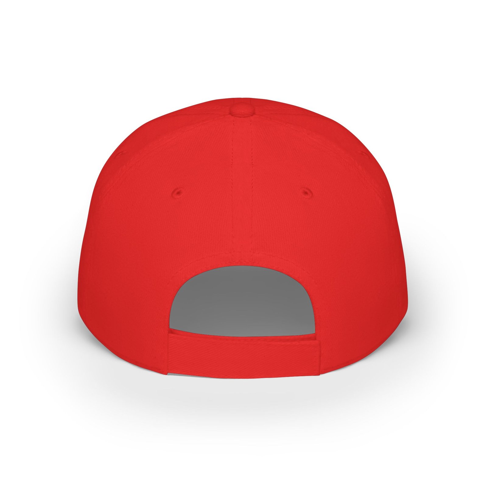 Muddy Waters Podcast Low Profile Baseball Cap - Red with Microphone Design - Image 2