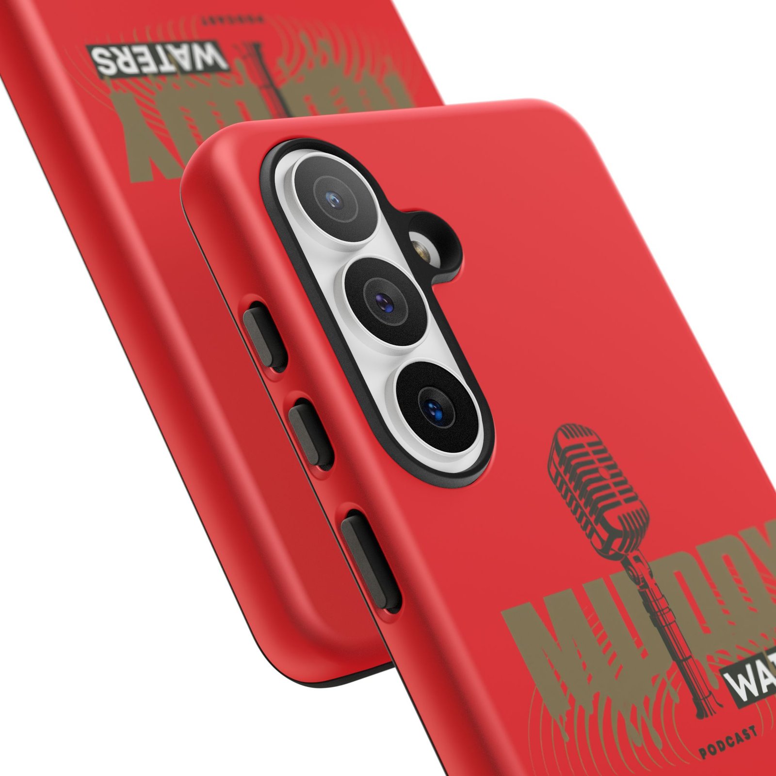 Muddy Waters Podcast Tough Phone Case – Retro Microphone Design - Image 237