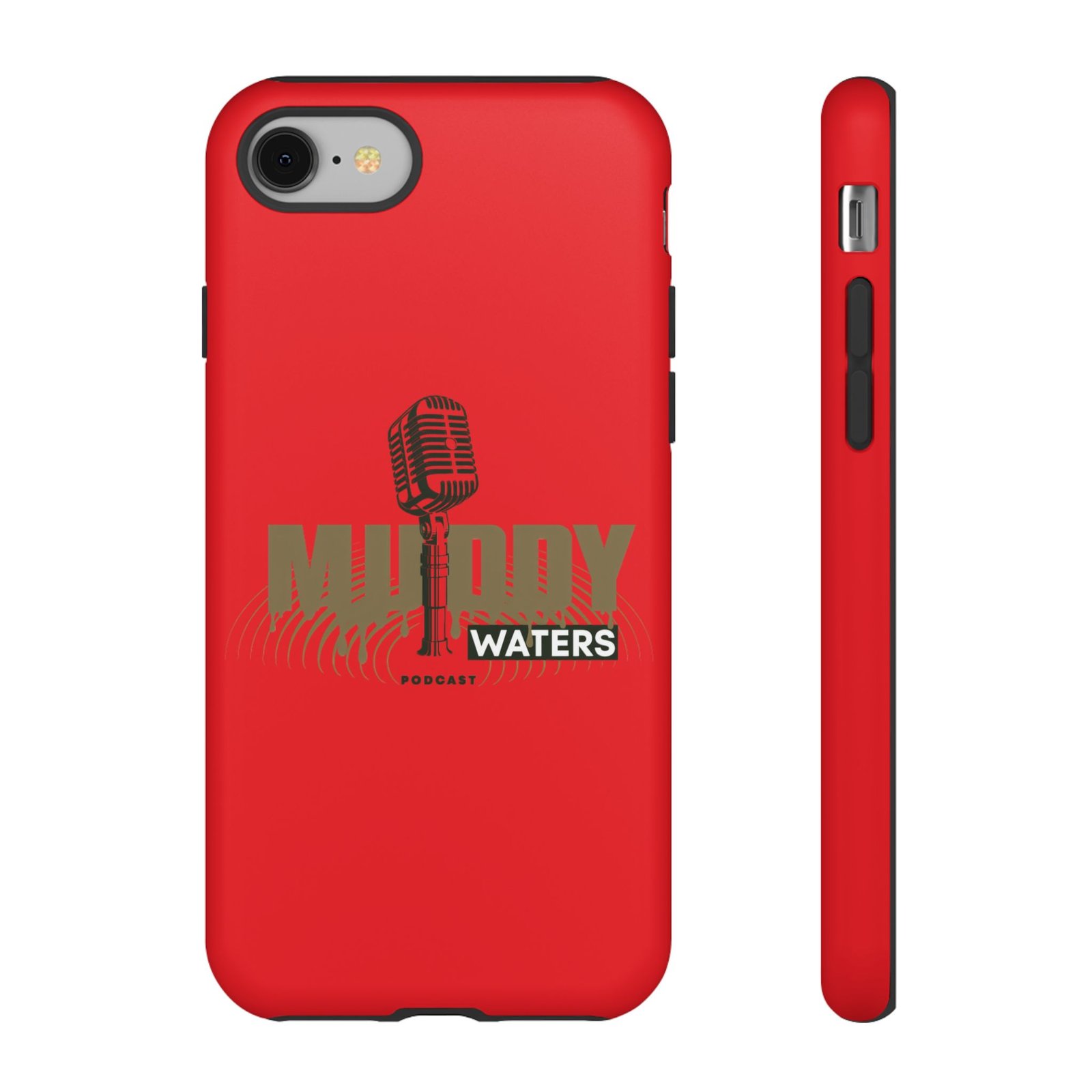Muddy Waters Podcast Tough Phone Case – Retro Microphone Design - Image 2