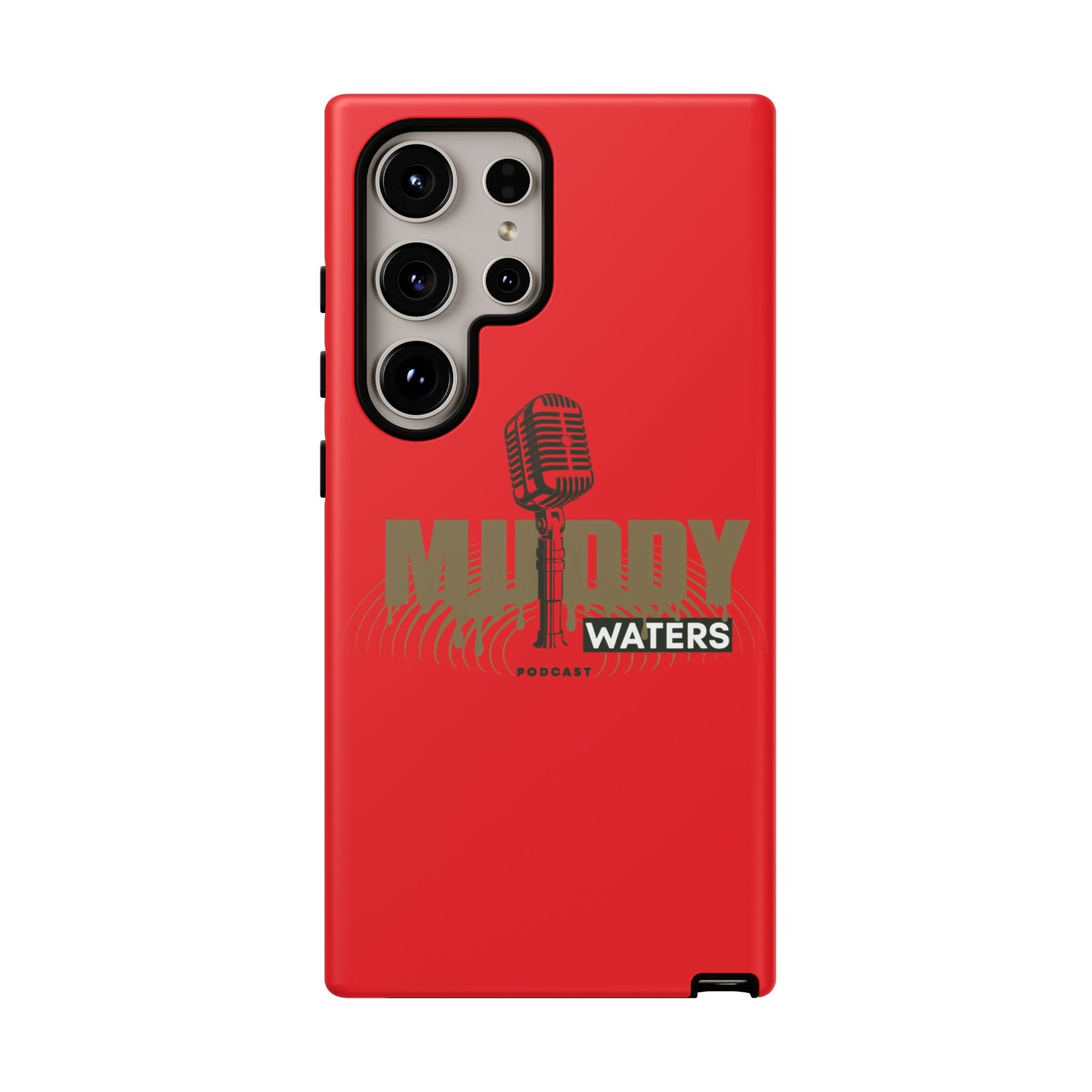 Muddy Waters Podcast Tough Phone Case – Retro Microphone Design - Image 132