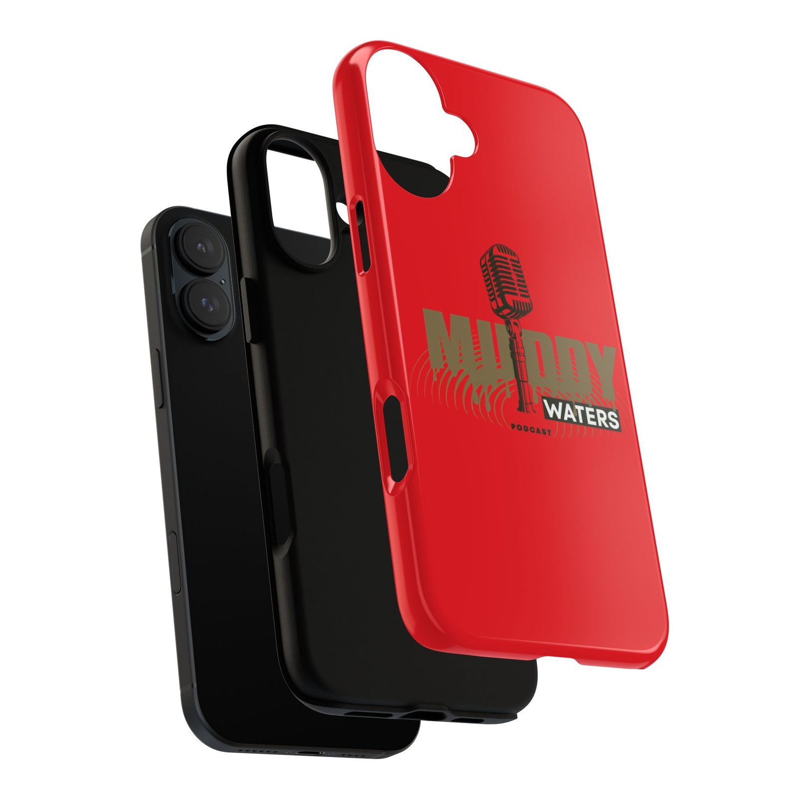 Muddy Waters Podcast Tough Phone Case – Retro Microphone Design - Image 162