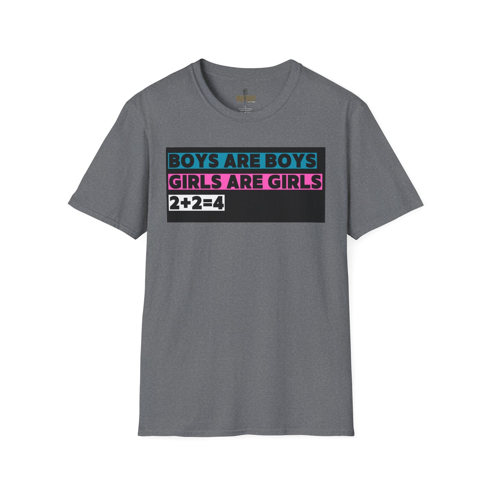 Boys are Boys, Girls are Girls, 2+2=4 T-Shirt, Statement T-Shirt - Image 21