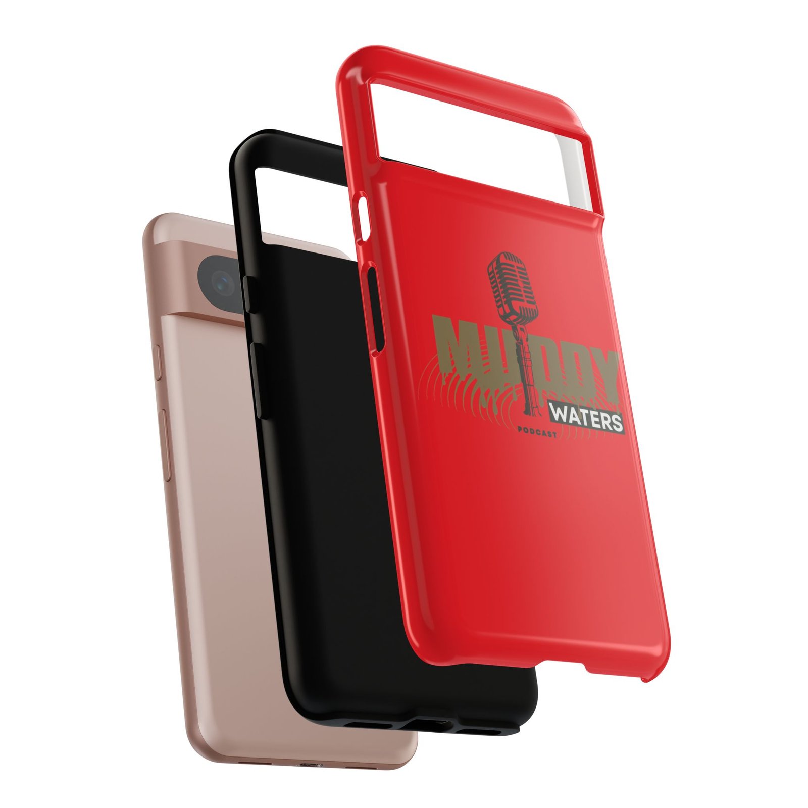 Muddy Waters Podcast Tough Phone Case – Retro Microphone Design - Image 147