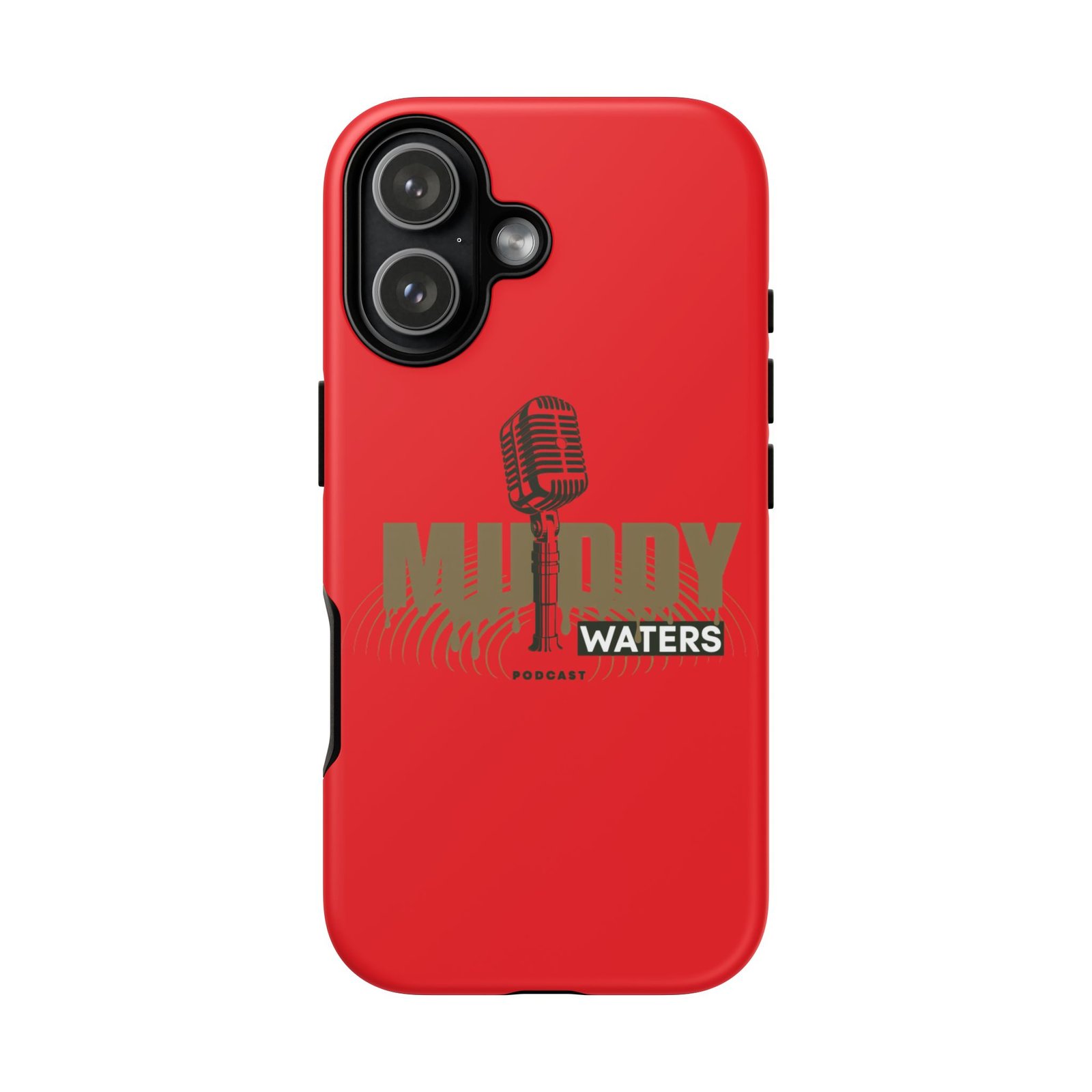Muddy Waters Podcast Tough Phone Case – Retro Microphone Design - Image 223