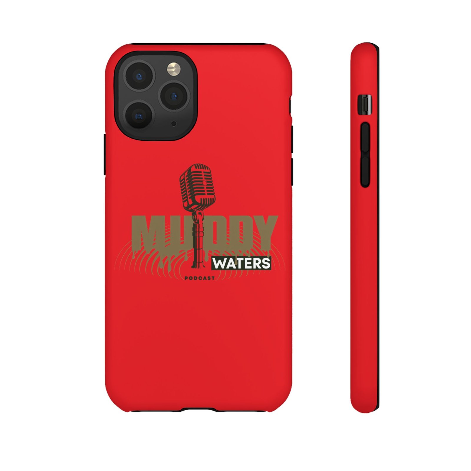 Muddy Waters Podcast Tough Phone Case – Retro Microphone Design - Image 16