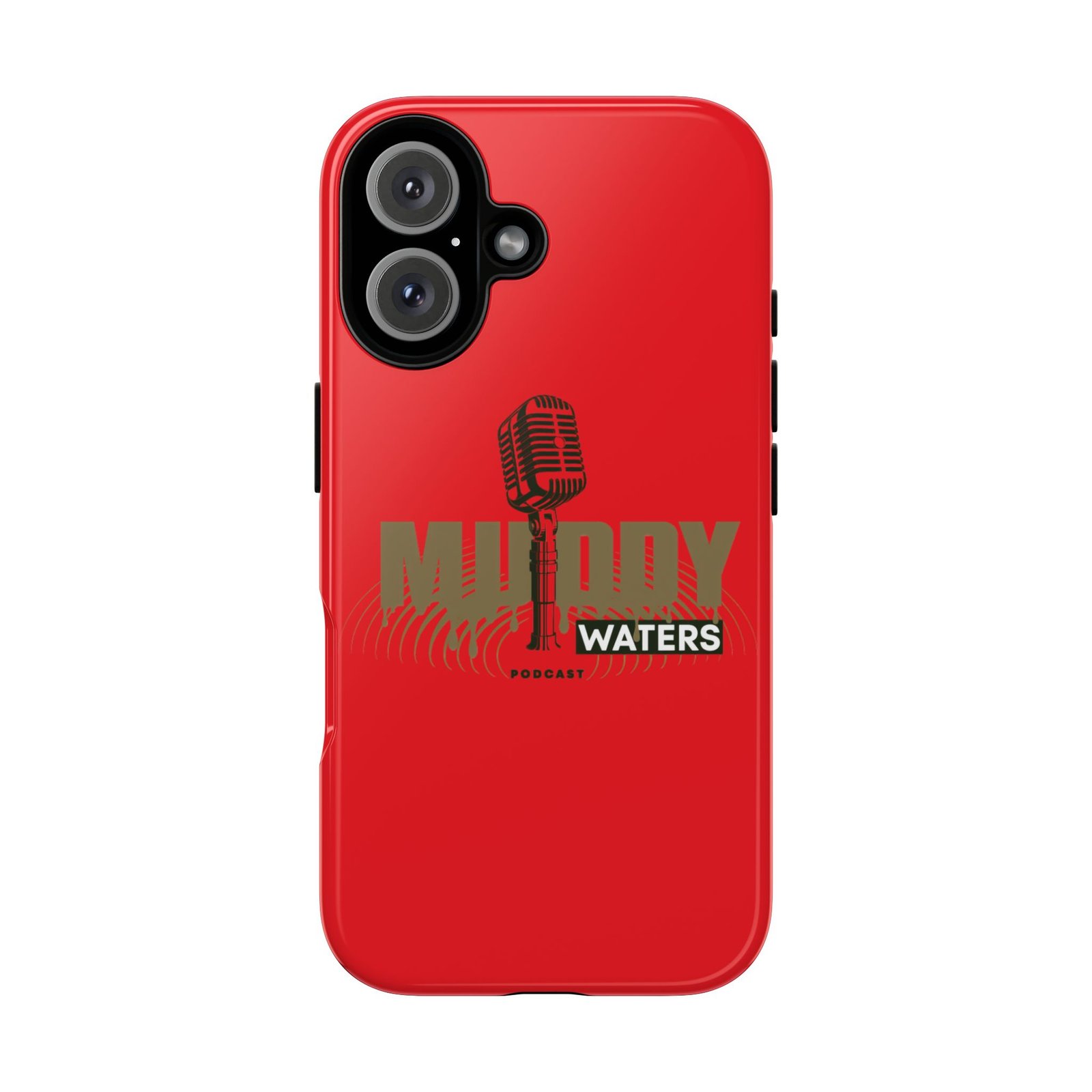 Muddy Waters Podcast Tough Phone Case – Retro Microphone Design - Image 152