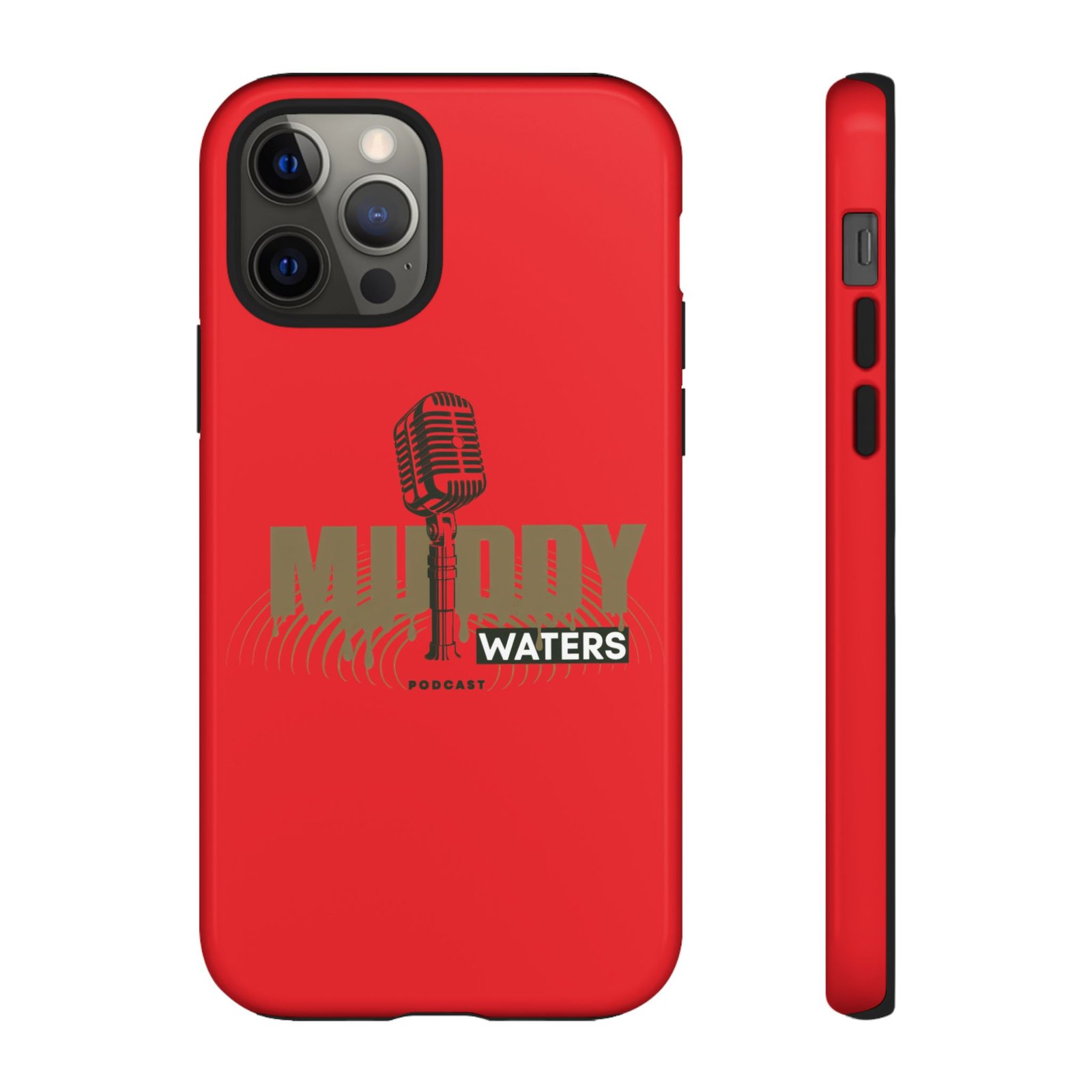 Muddy Waters Podcast Tough Phone Case – Retro Microphone Design - Image 22