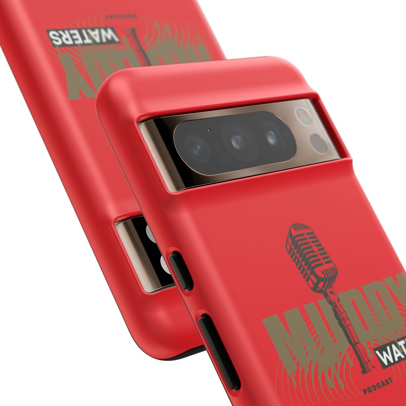 Muddy Waters Podcast Tough Phone Case – Retro Microphone Design - Image 141