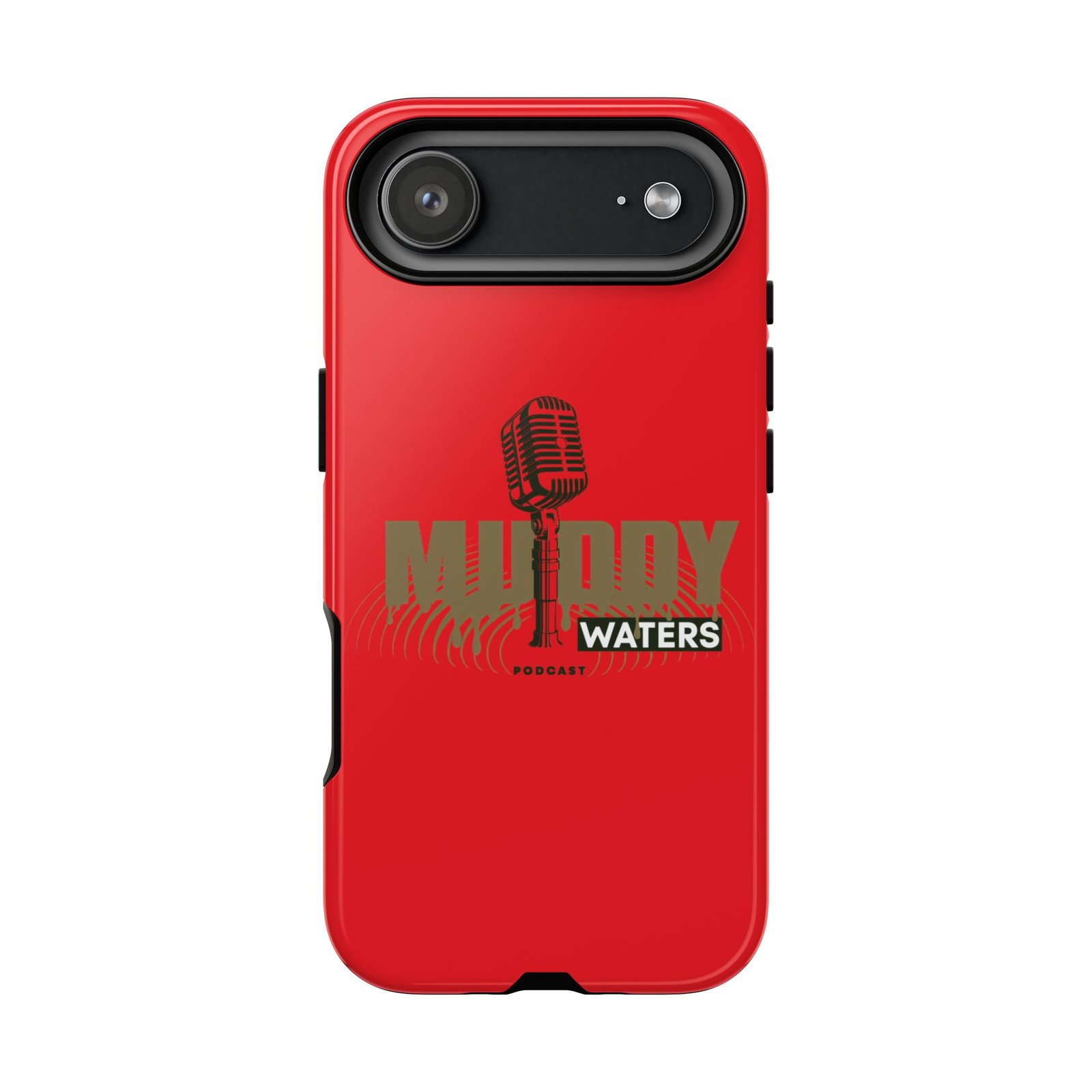 Muddy Waters Podcast Tough Phone Case – Retro Microphone Design - Image 224