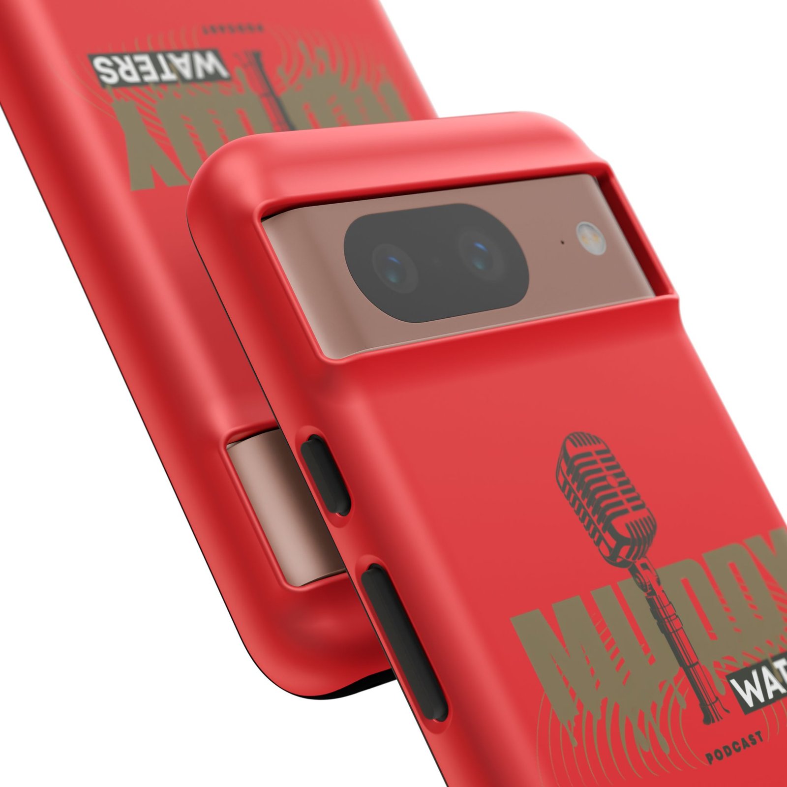 Muddy Waters Podcast Tough Phone Case – Retro Microphone Design - Image 149