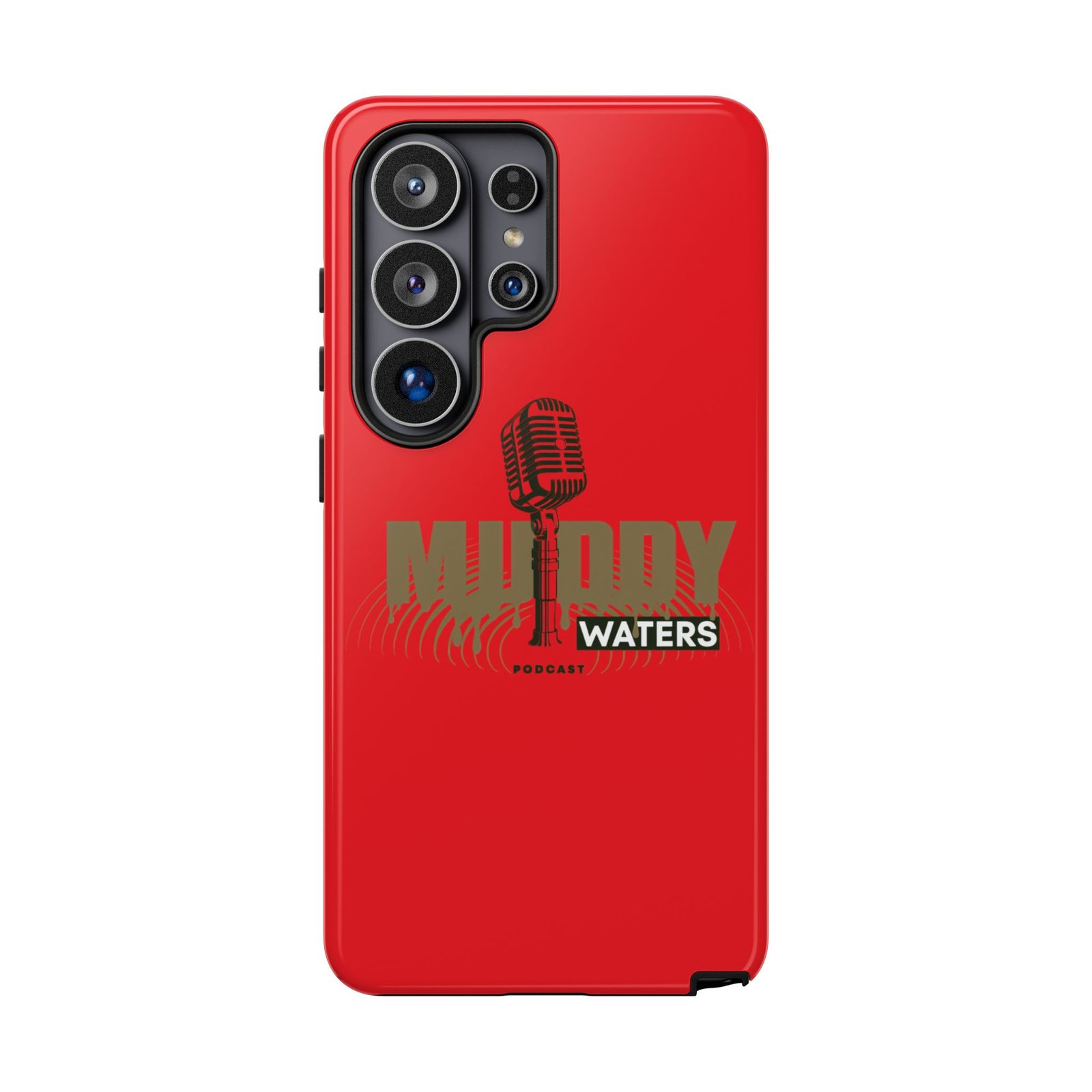Muddy Waters Podcast Tough Phone Case – Retro Microphone Design - Image 238