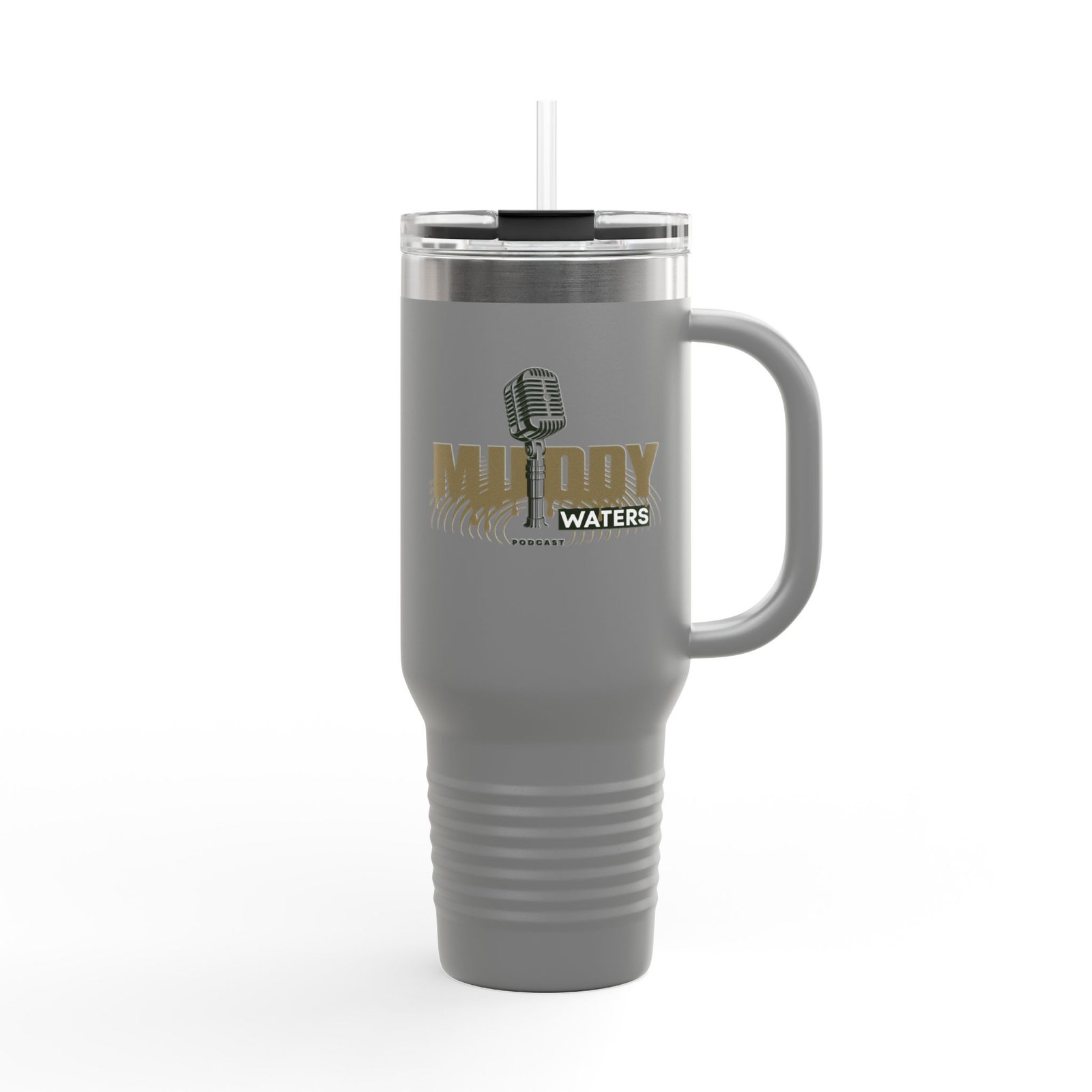 40oz Insulated Travel Mug – Muddy Waters Podcast Stainless Tumbler - Image 18