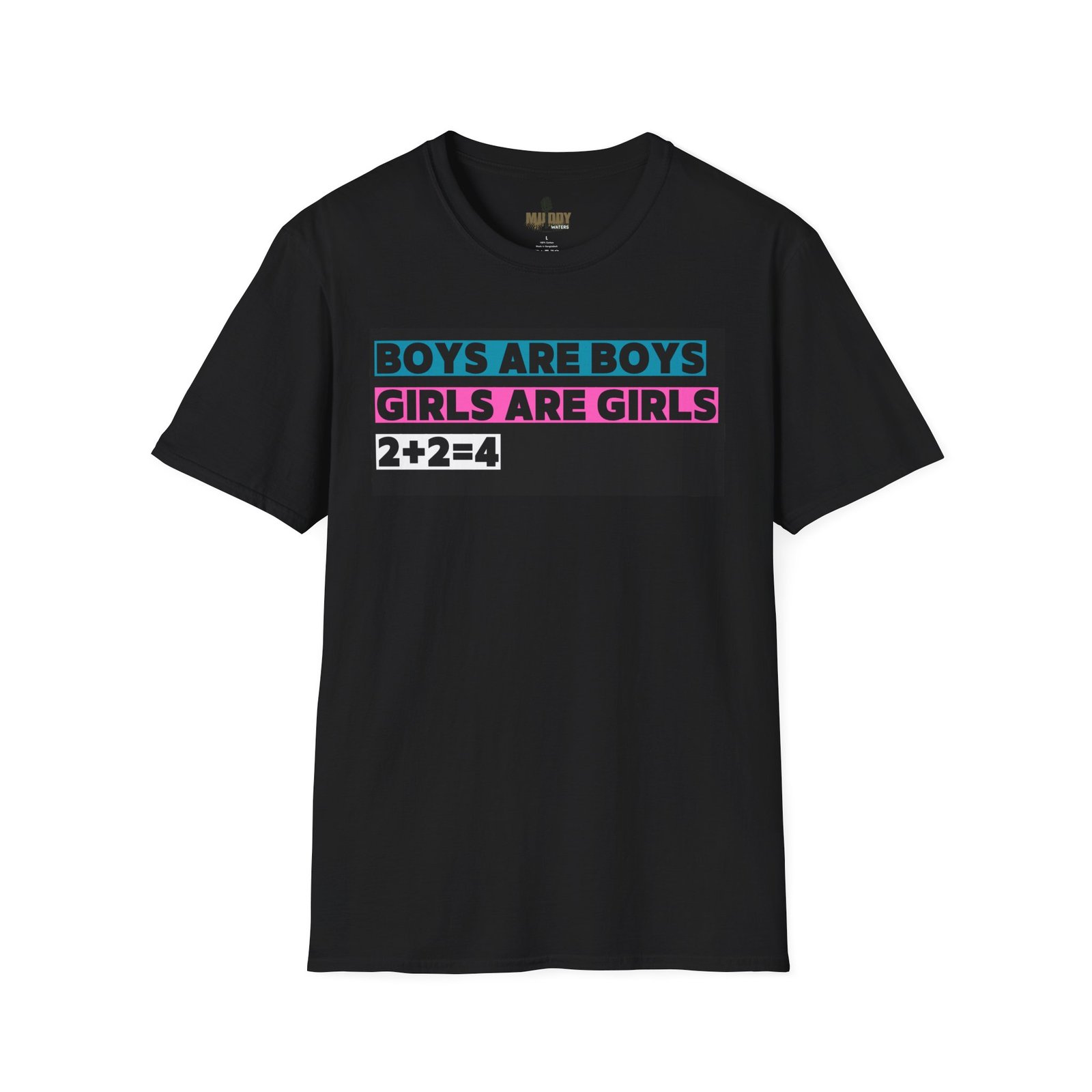 Boys are Boys, Girls are Girls, 2+2=4 T-Shirt, Statement T-Shirt - Image 5
