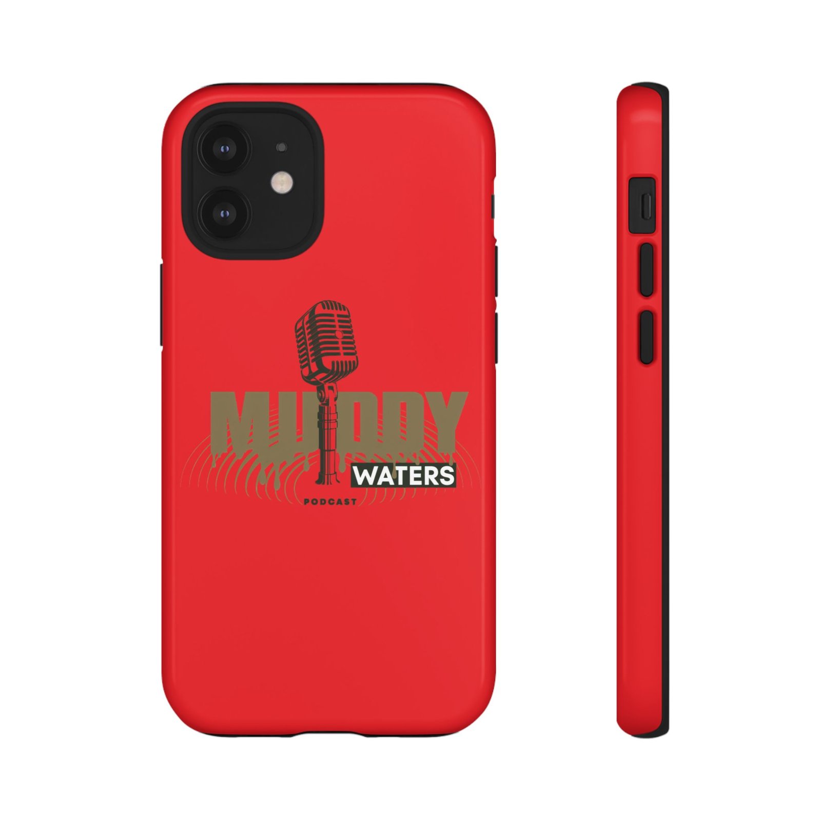 Muddy Waters Podcast Tough Phone Case – Retro Microphone Design - Image 19