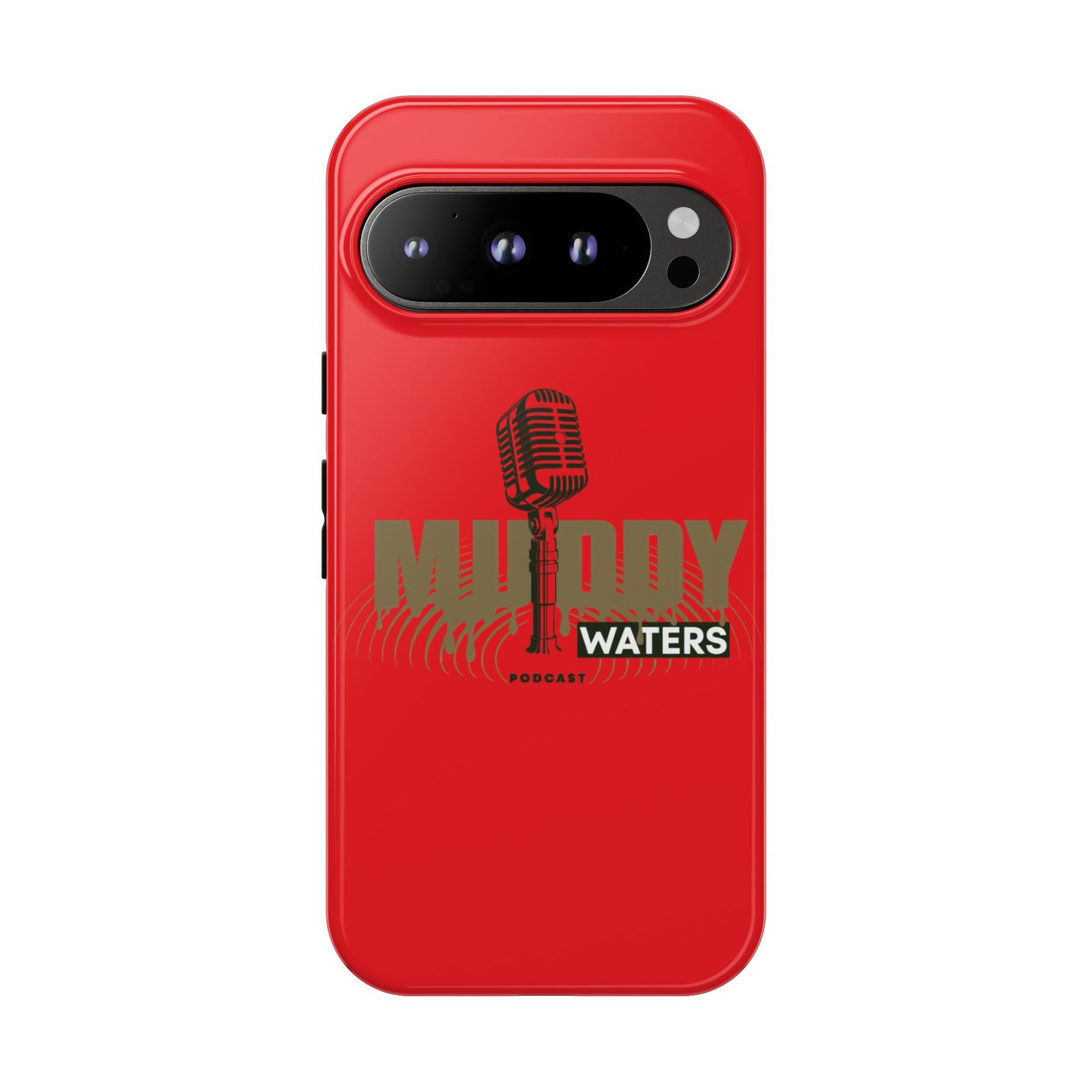 Muddy Waters Podcast Tough Phone Case – Retro Microphone Design - Image 186