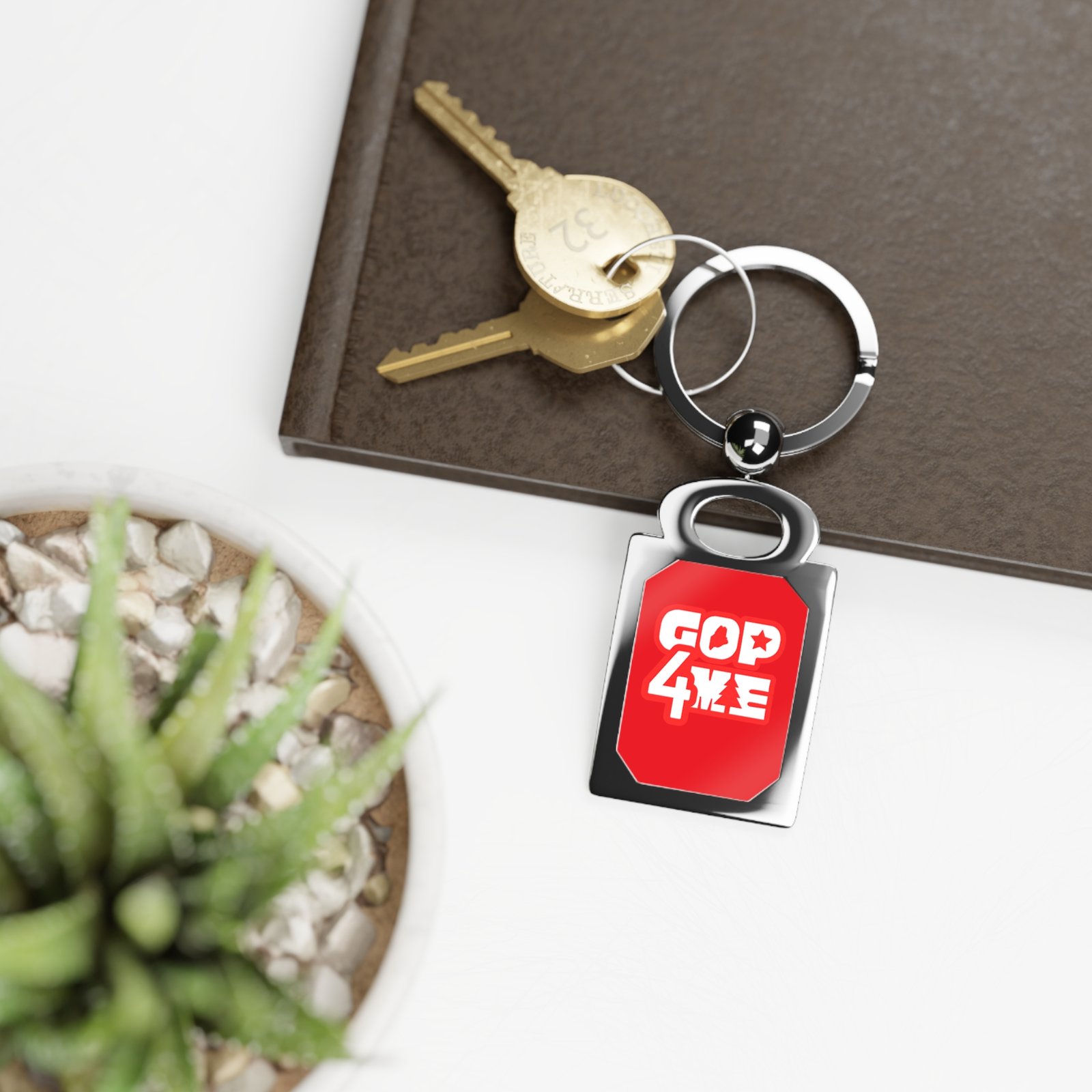 Red Motivational Keyring, Personalized Gift, Photo Keychain, Inspirational Accessory, Unique Keyring for Him/Her, Token of Love - Image 4