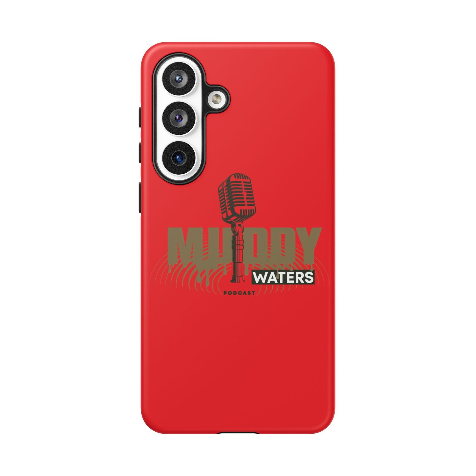 Muddy Waters Podcast Tough Phone Case – Retro Microphone Design - Image 236