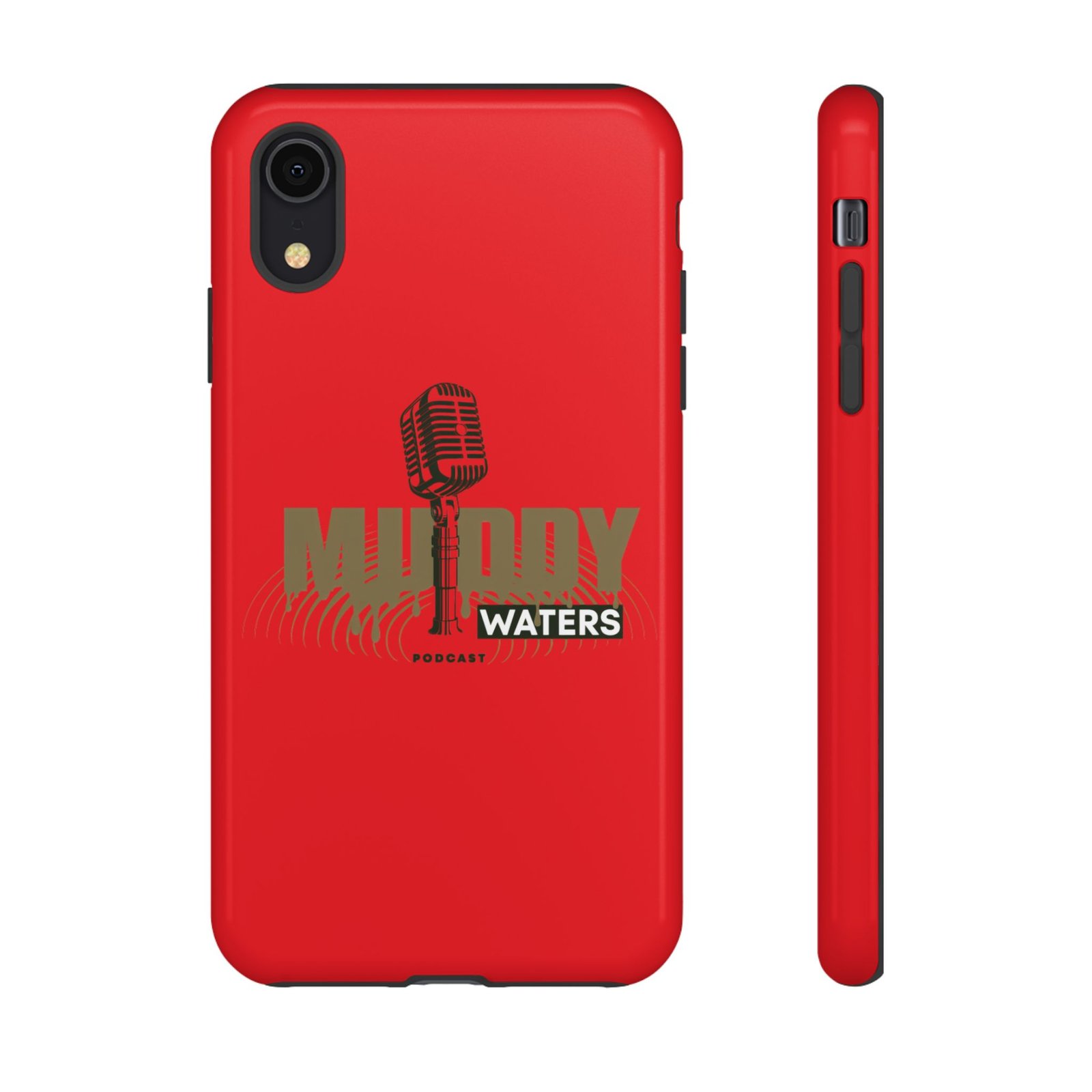 Muddy Waters Podcast Tough Phone Case – Retro Microphone Design - Image 7