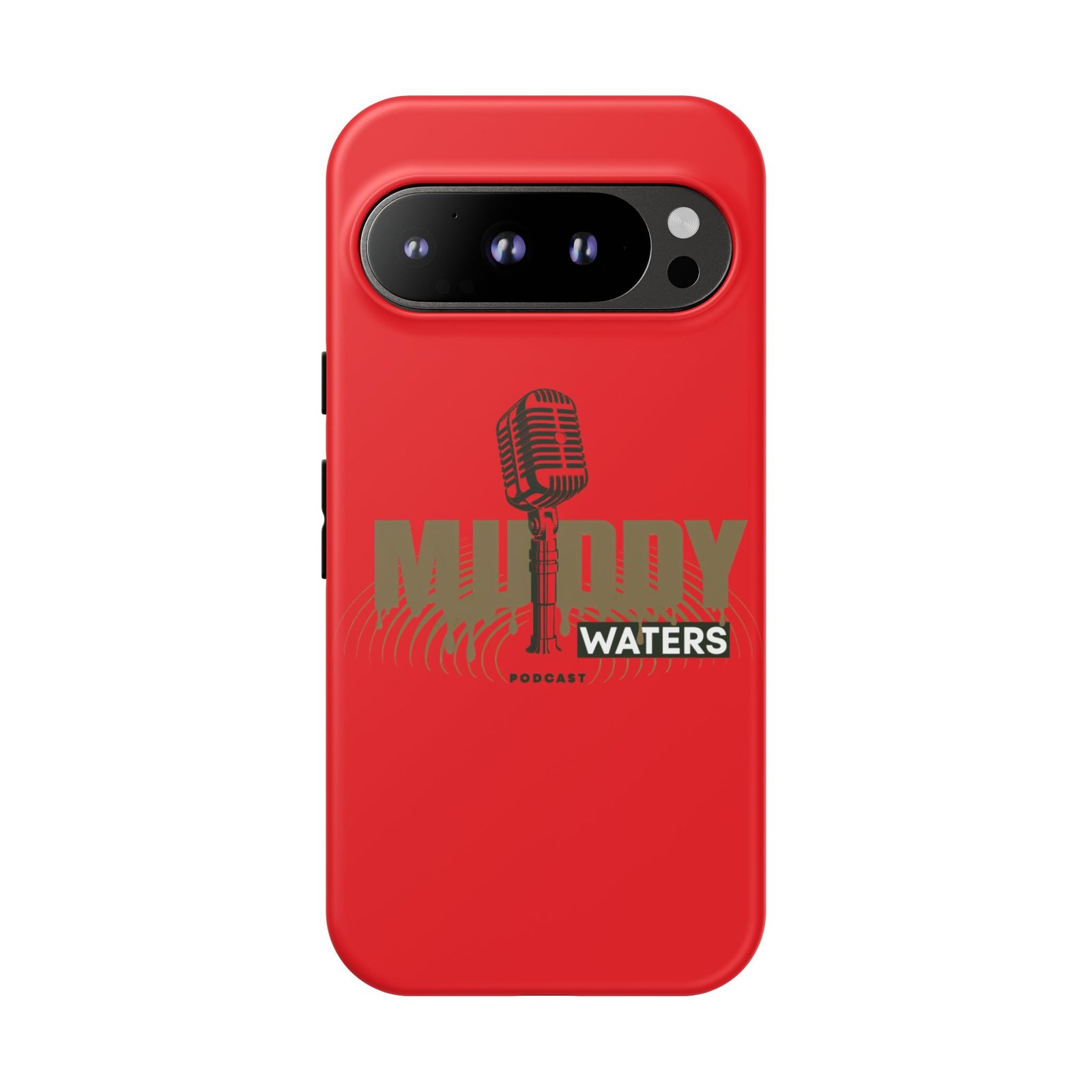 Muddy Waters Podcast Tough Phone Case – Retro Microphone Design - Image 189