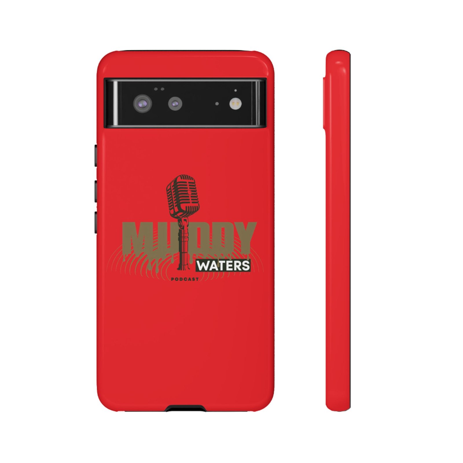 Muddy Waters Podcast Tough Phone Case – Retro Microphone Design - Image 42